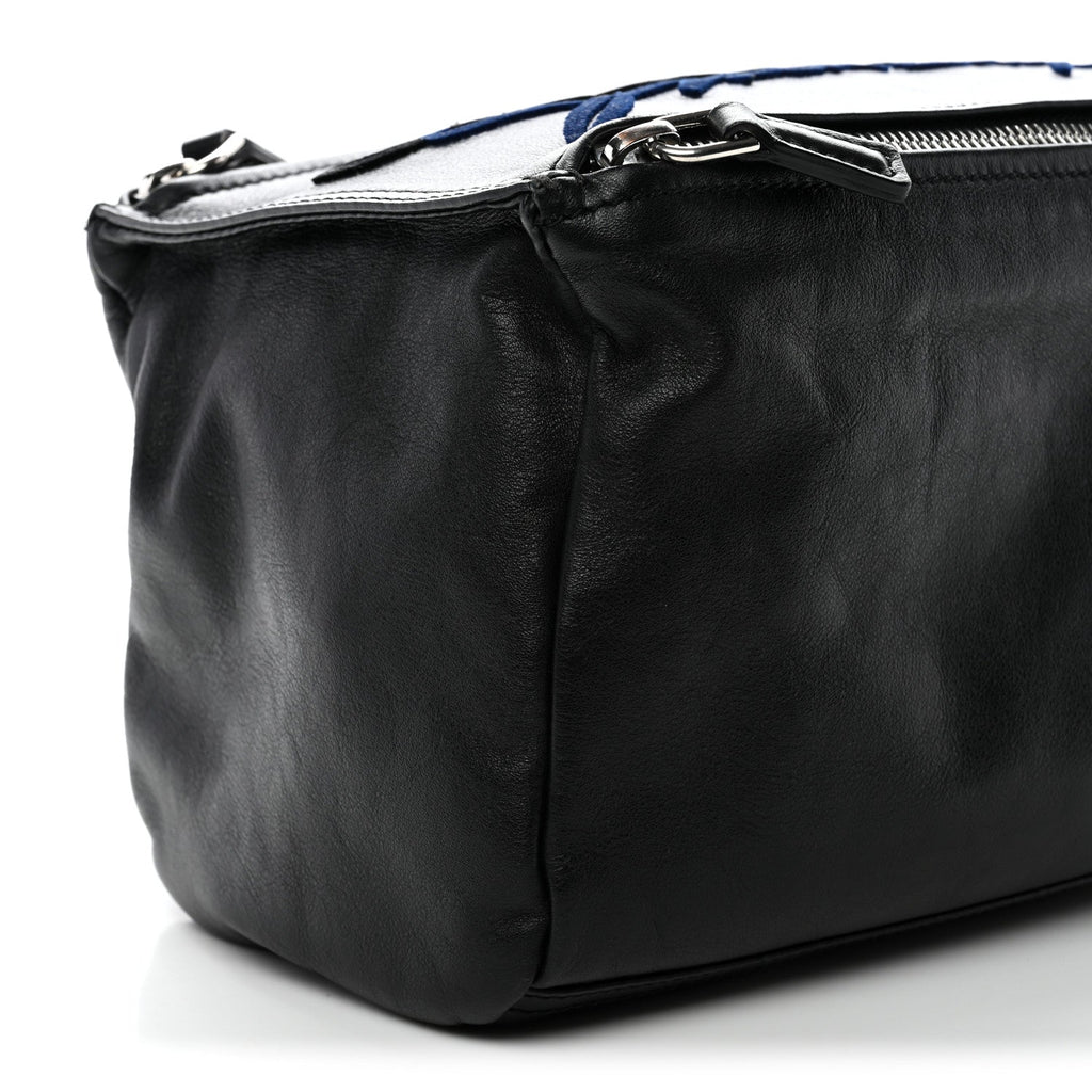 Sugar Goatskin Velvet Logo Small Pandora Black