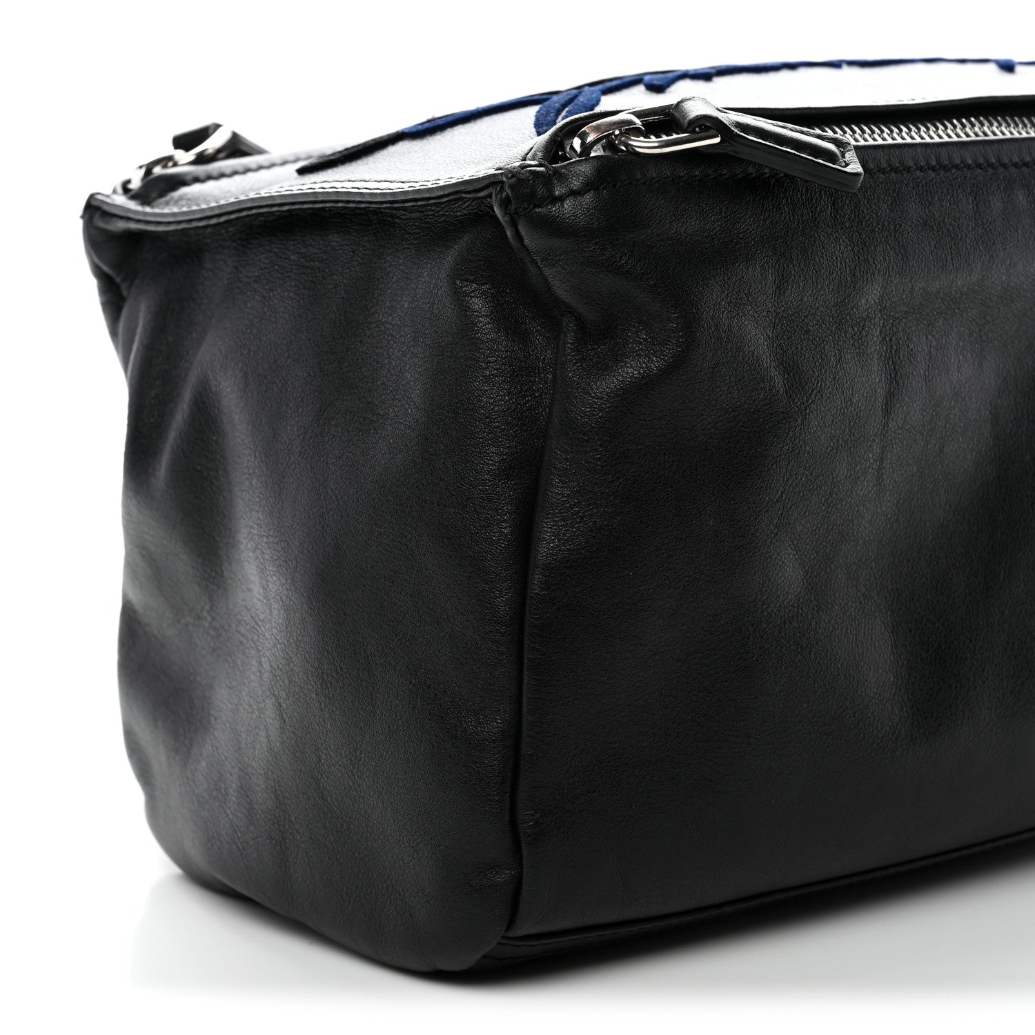 Sugar Goatskin Velvet Logo Small Pandora Black