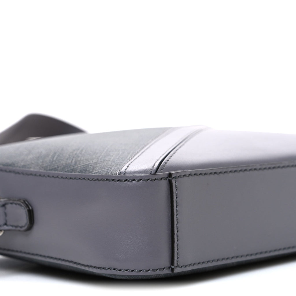 Glazed Fabric Vitello Liberty FF 1974 Diagonal Medium Camera Case Grey
