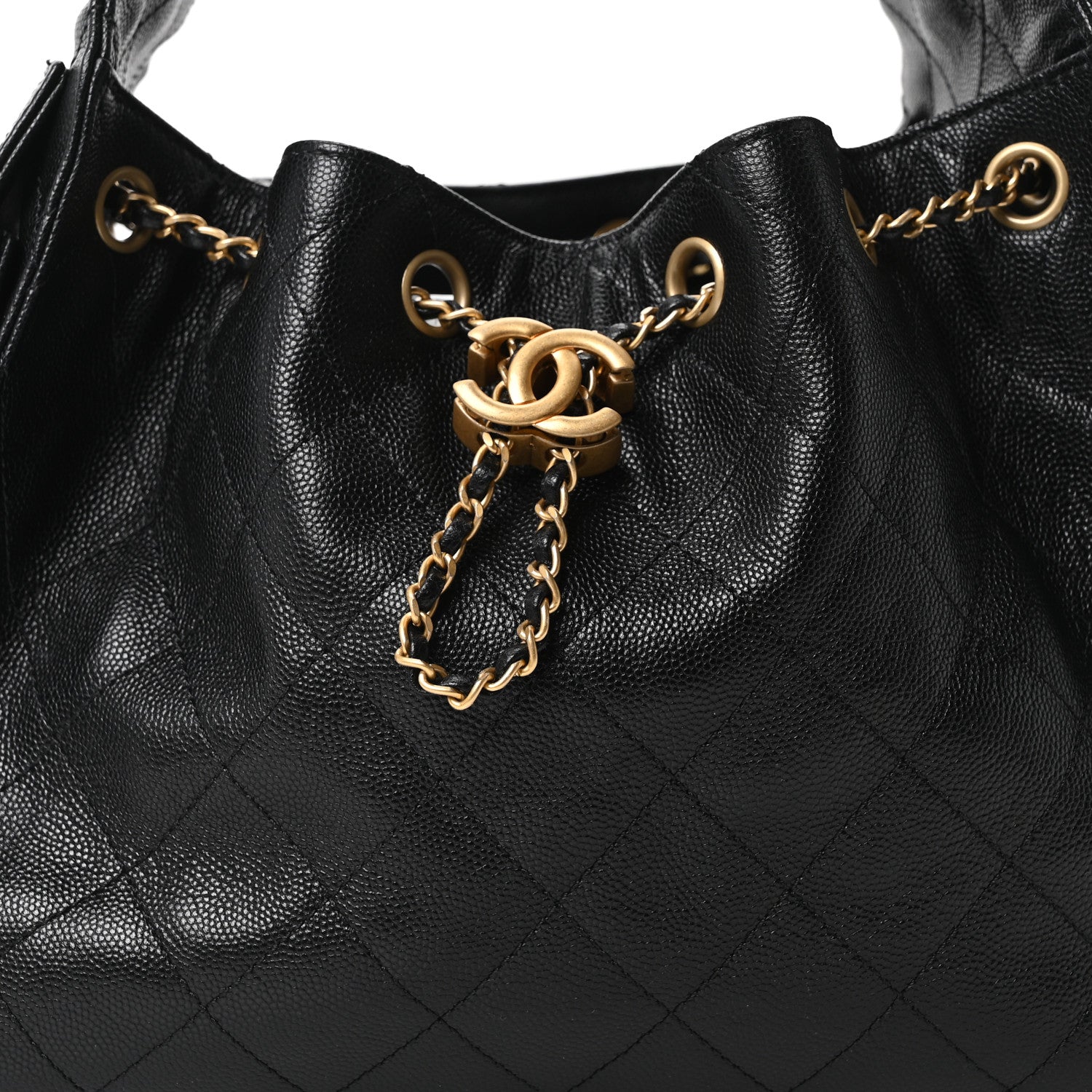 Caviar Quilted Small Chanel 25 Handbag Black