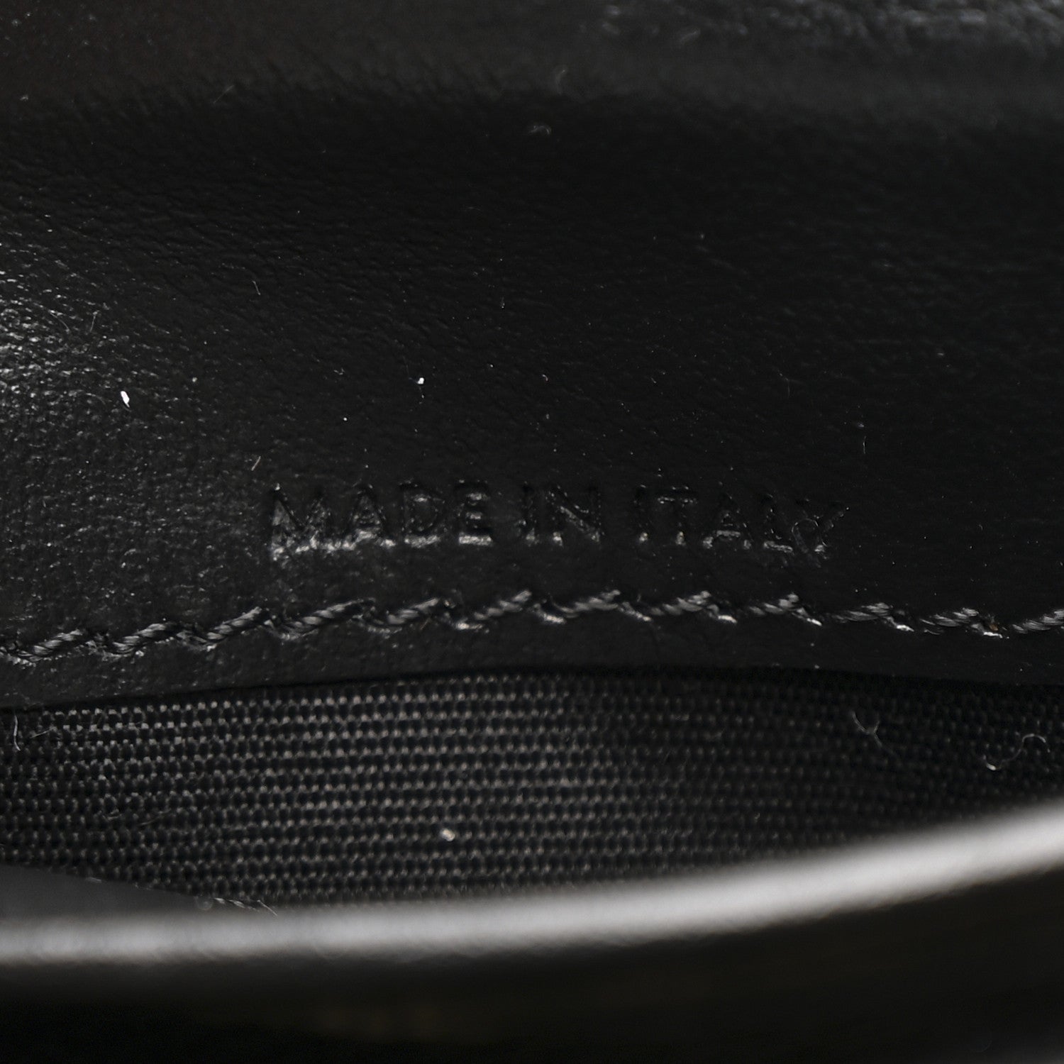 Shiny Calfskin Triomphe Compact Wallet Black