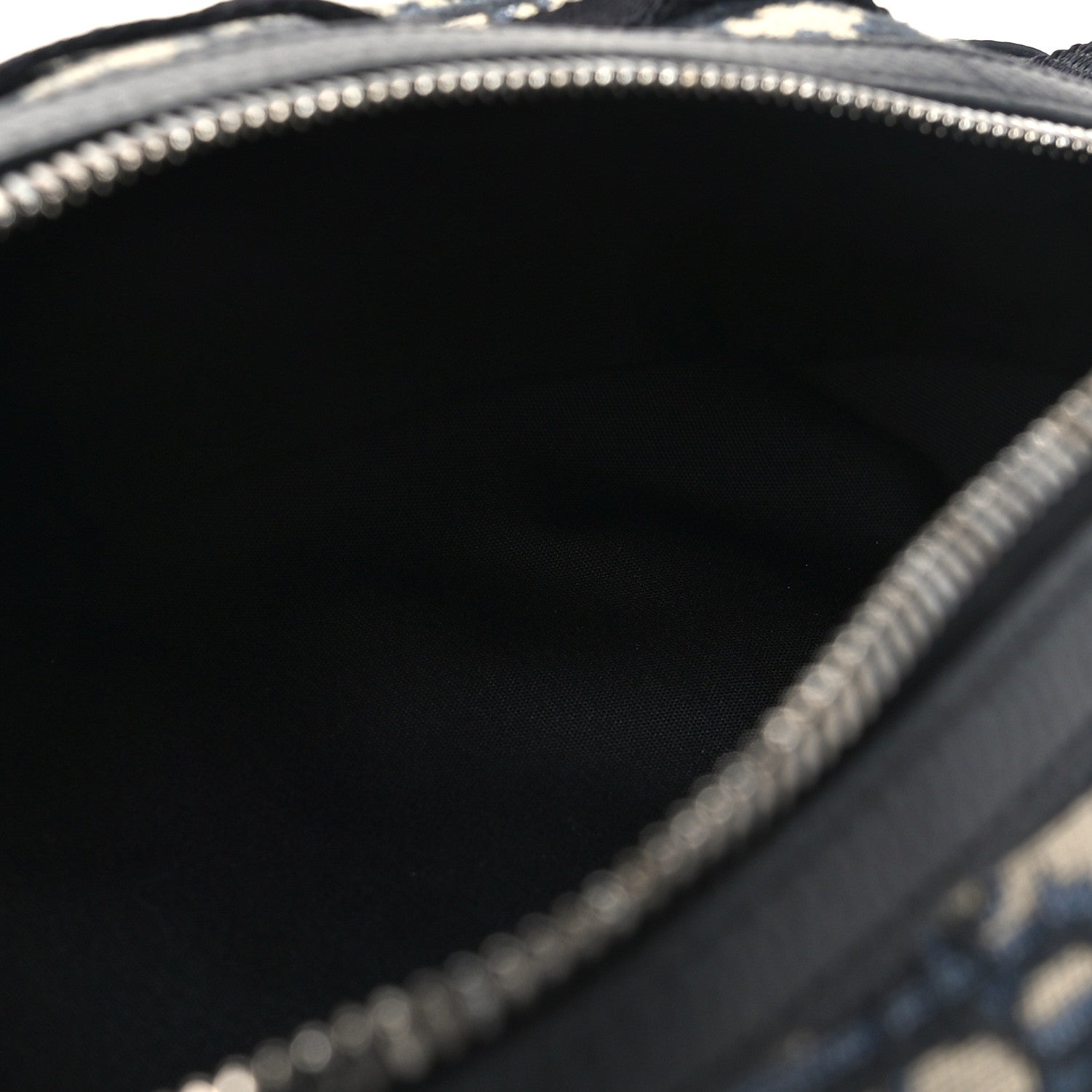 Grained Calfskin Oblique Scarab Sling Bag Blue Black
