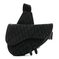 Oblique Mens Saddle Bag Black