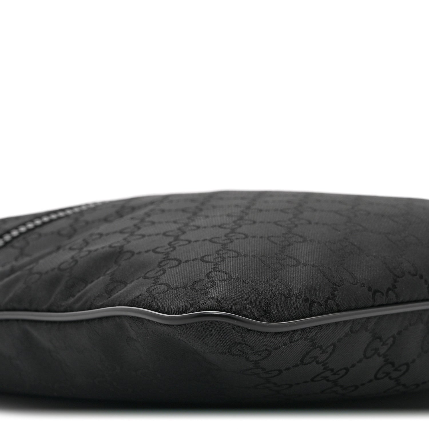 Nylon Monogram Small Flat Messenger Bag Black