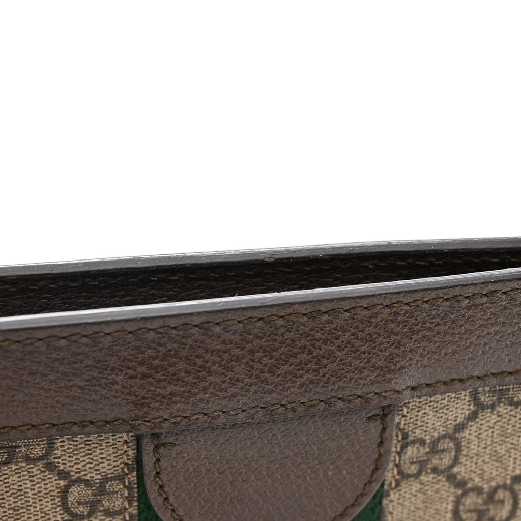 GG Supreme Monogram Web Small Ophidia Chain Shoulder Bag Brown