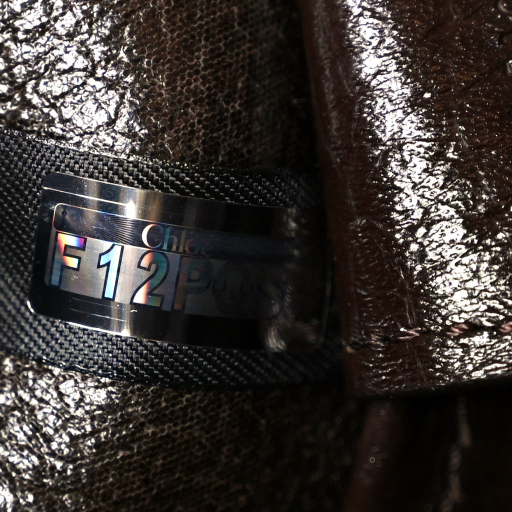 Grained Calfskin Small Spin Tote Kohl Brown