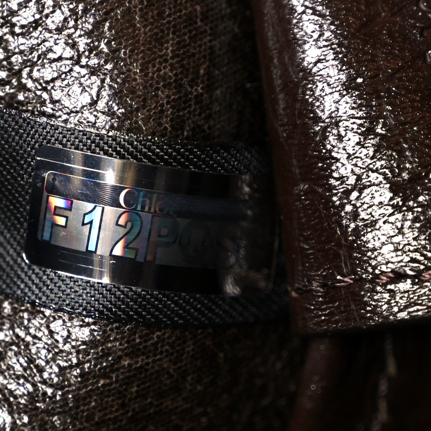 Grained Calfskin Small Spin Tote Kohl Brown