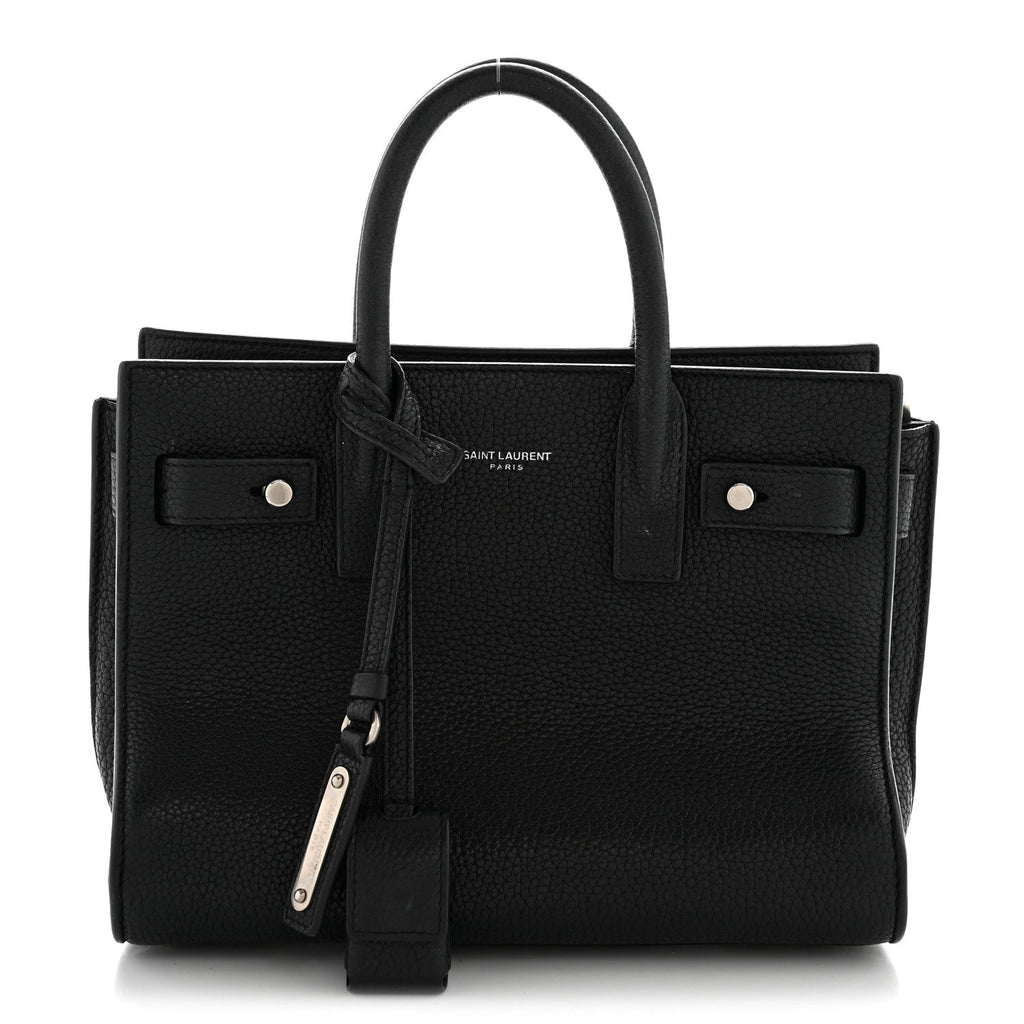 Grained Calfskin Nano Sac De Jour Souple Black