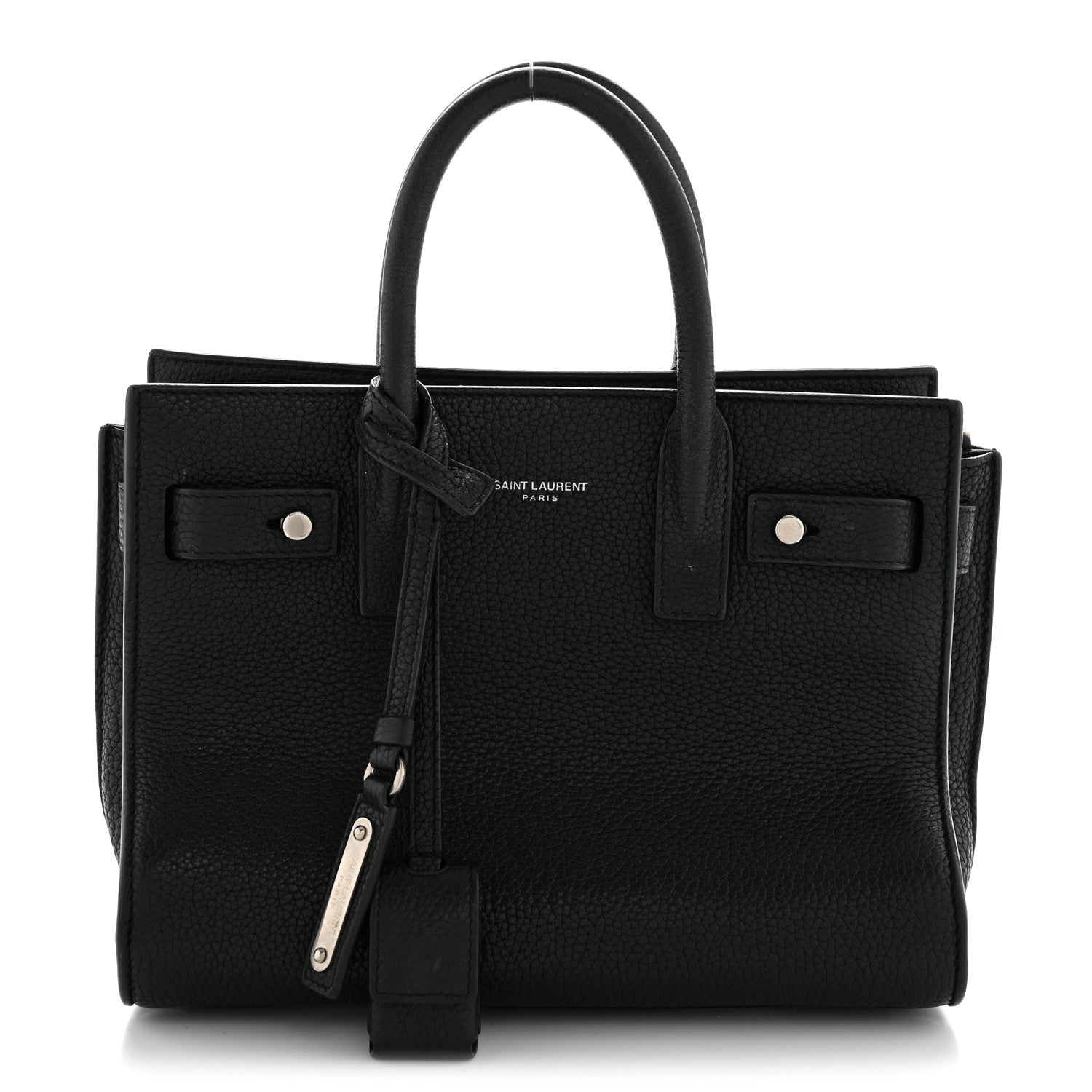 Grained Calfskin Nano Sac De Jour Souple Black
