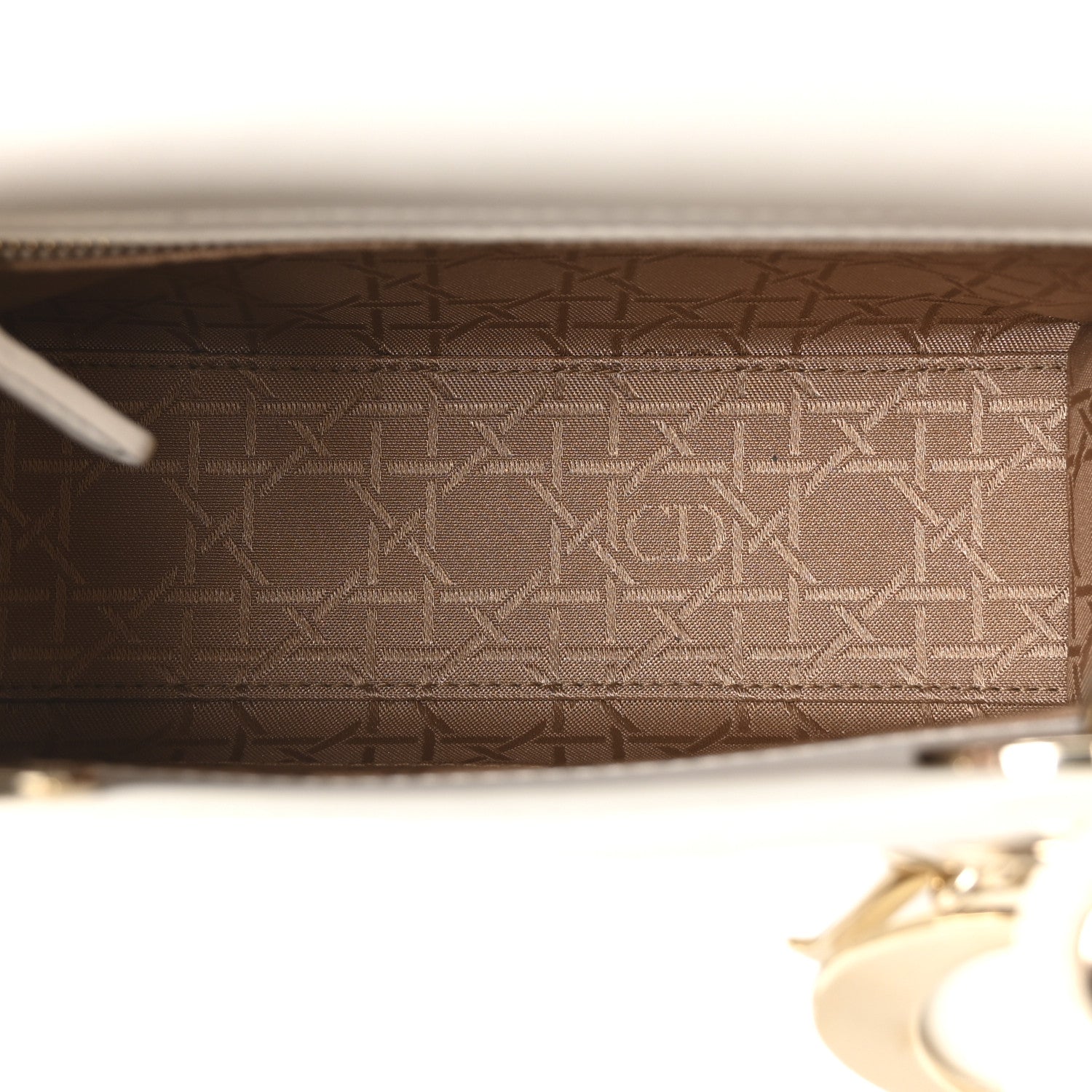 Lambskin Cannage Small My ABCDior Lady Dior White