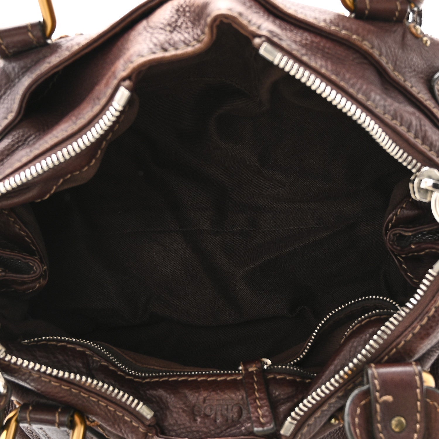 Calfskin Medium Paddington Satchel Chocolate