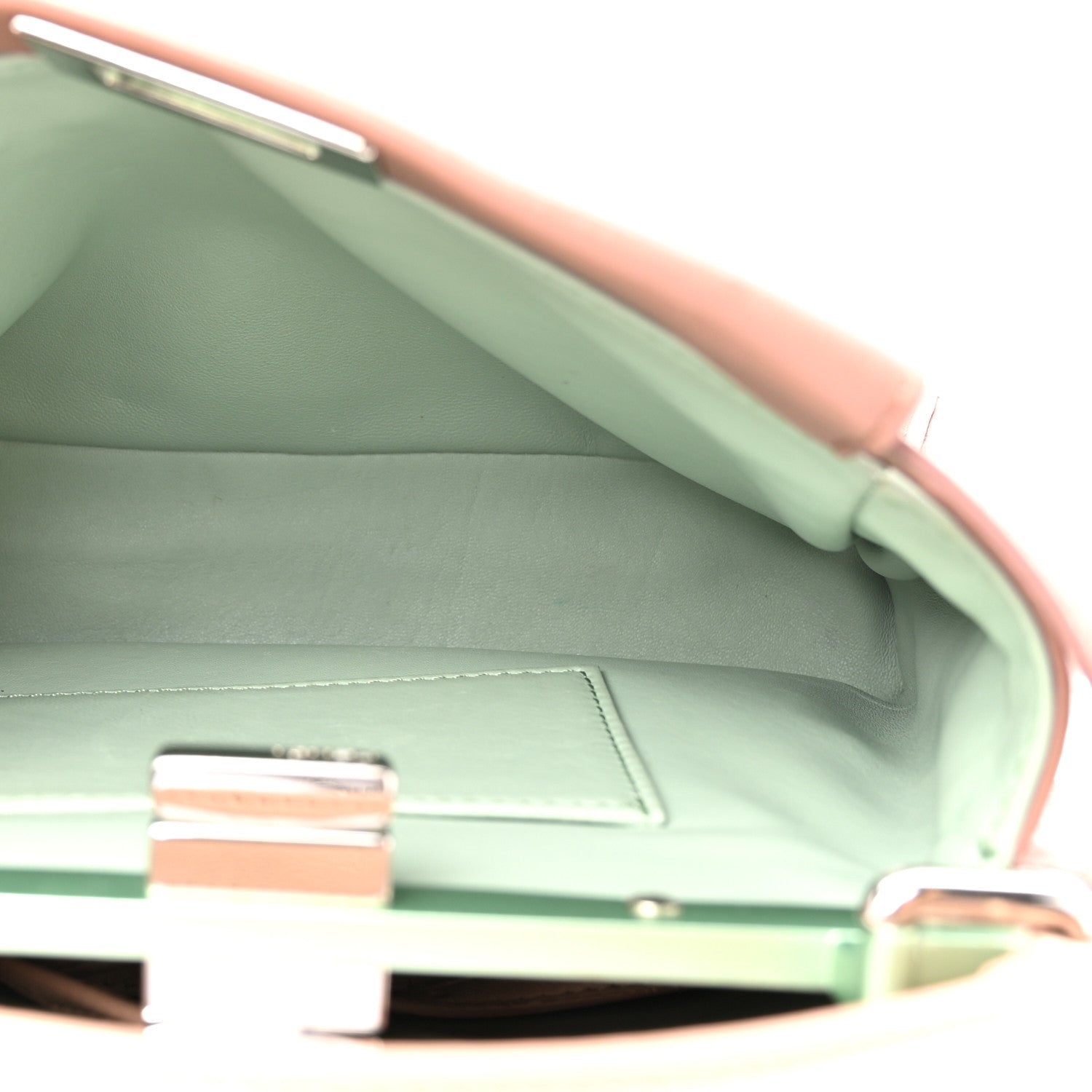 Nappa Colorblock Mini Peekaboo Iconic Satchel English Rose Plaster Oxigen