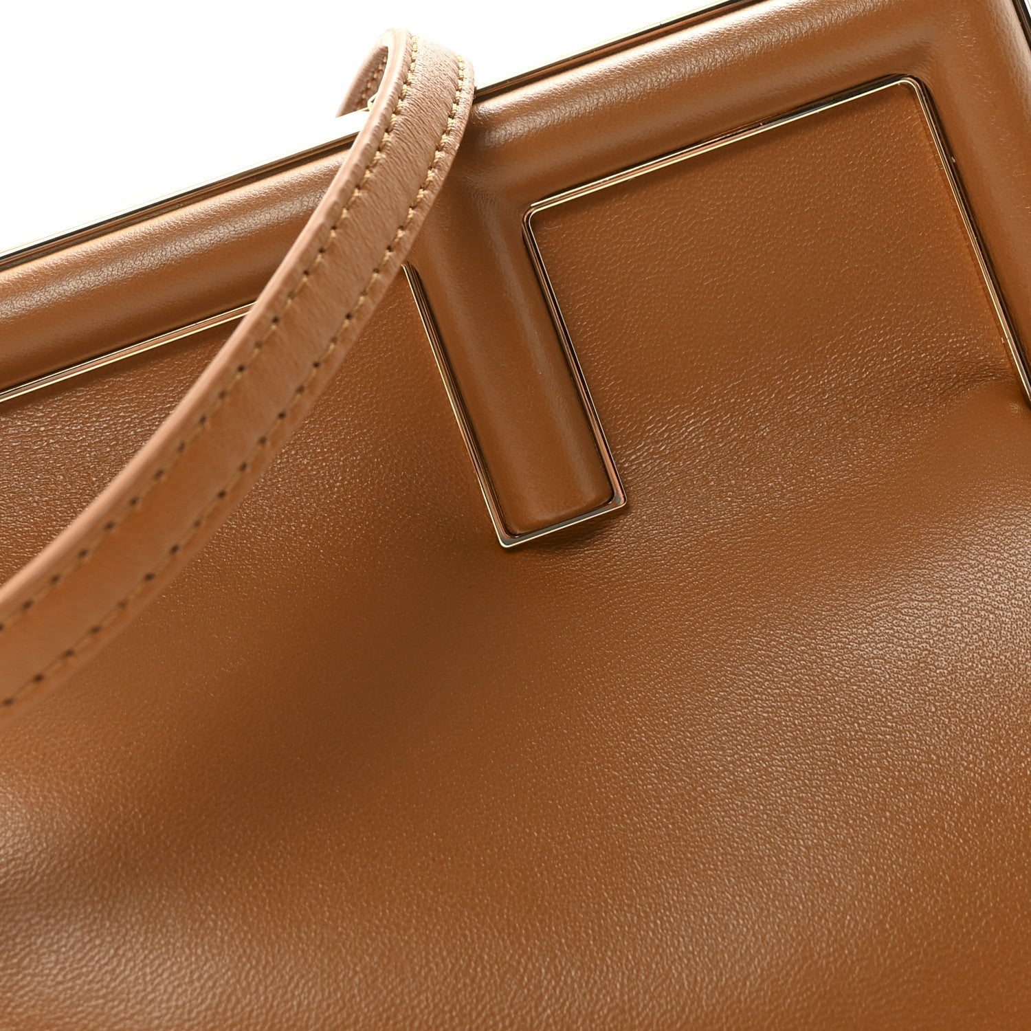Shiny Nappa Small Fendi First Caramello