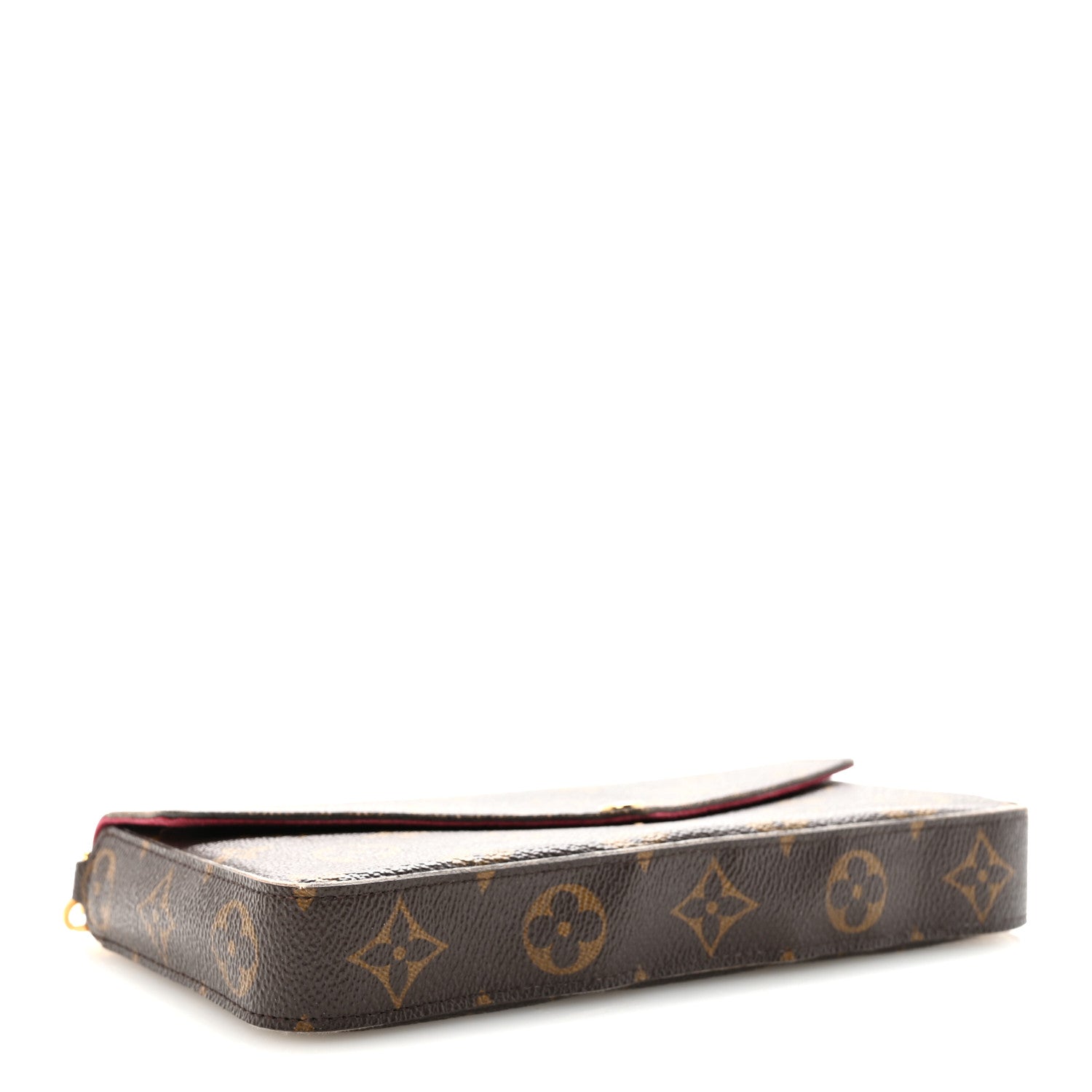 Monogram Pochette Felicie Chain Wallet Fuchsia