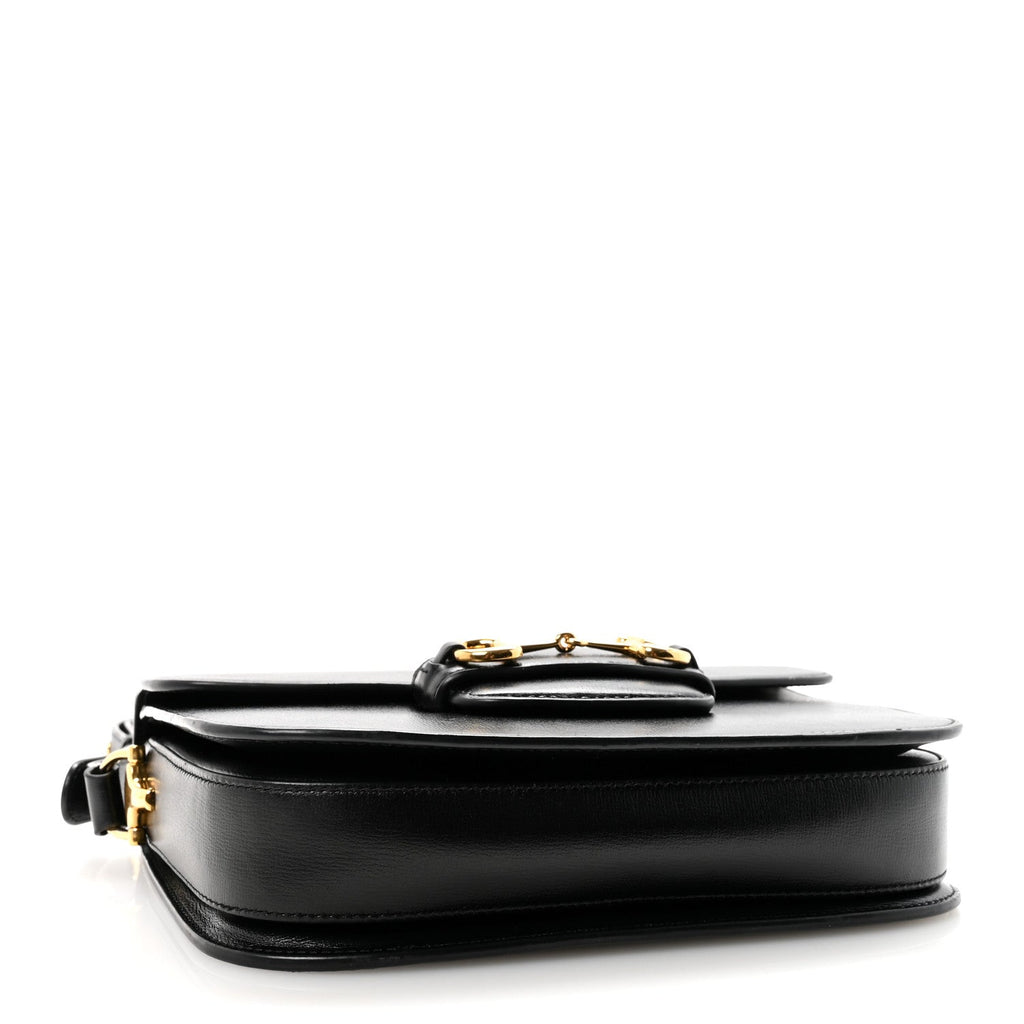 Azalea Calfskin Horsebit 1955 Shoulder Bag Black