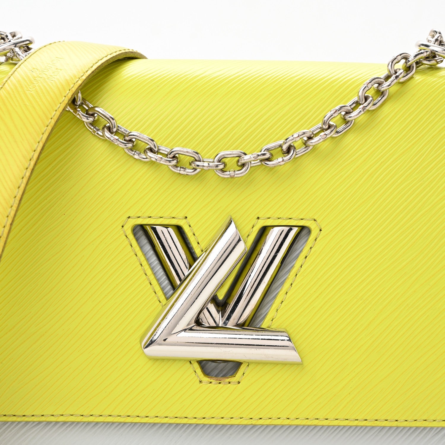 Epi Twist Shoulder Bag MM Purple Yellow Grey