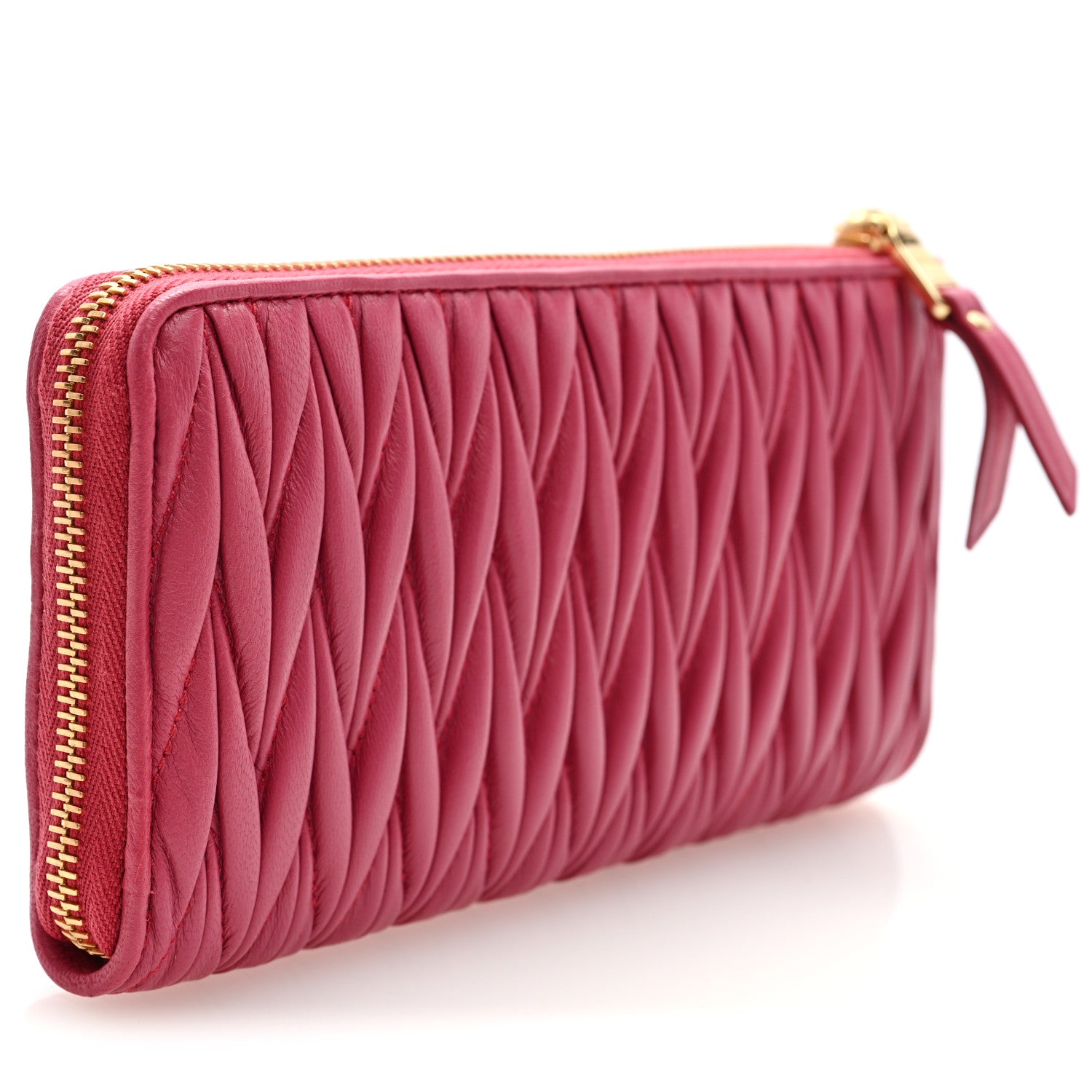 Matelasse Large Zip Around Wallet Peonia
