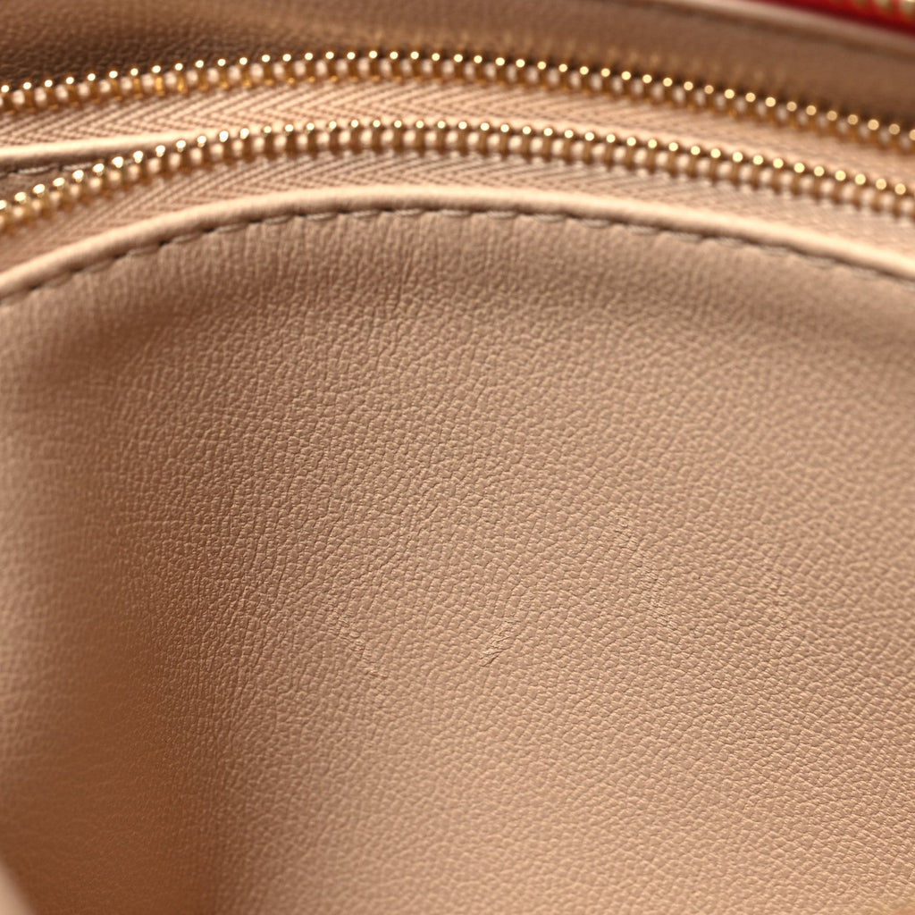 Lambskin Embossed Monogram Coussin PM Coral