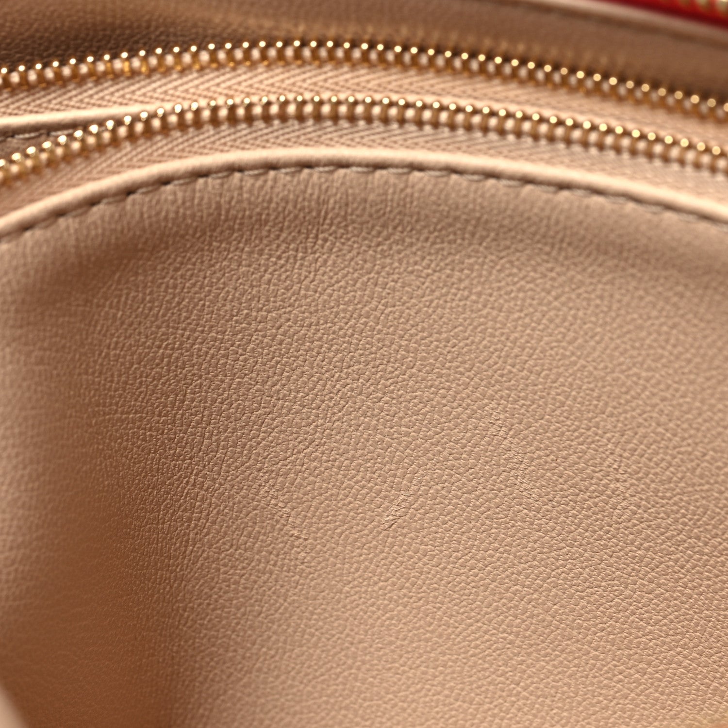 Lambskin Embossed Monogram Coussin PM Coral