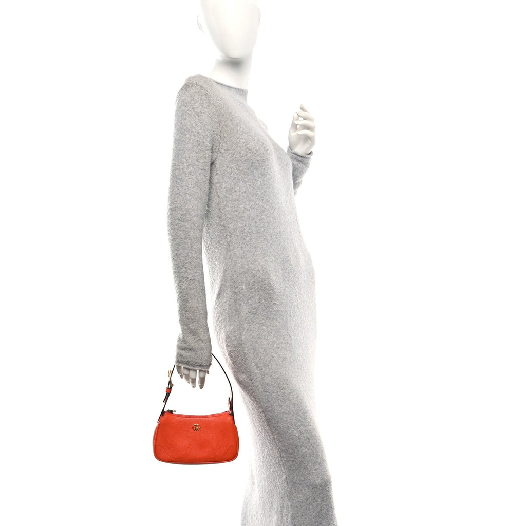 Goatskin Mini Aphrodite Shoulder Bag Orange