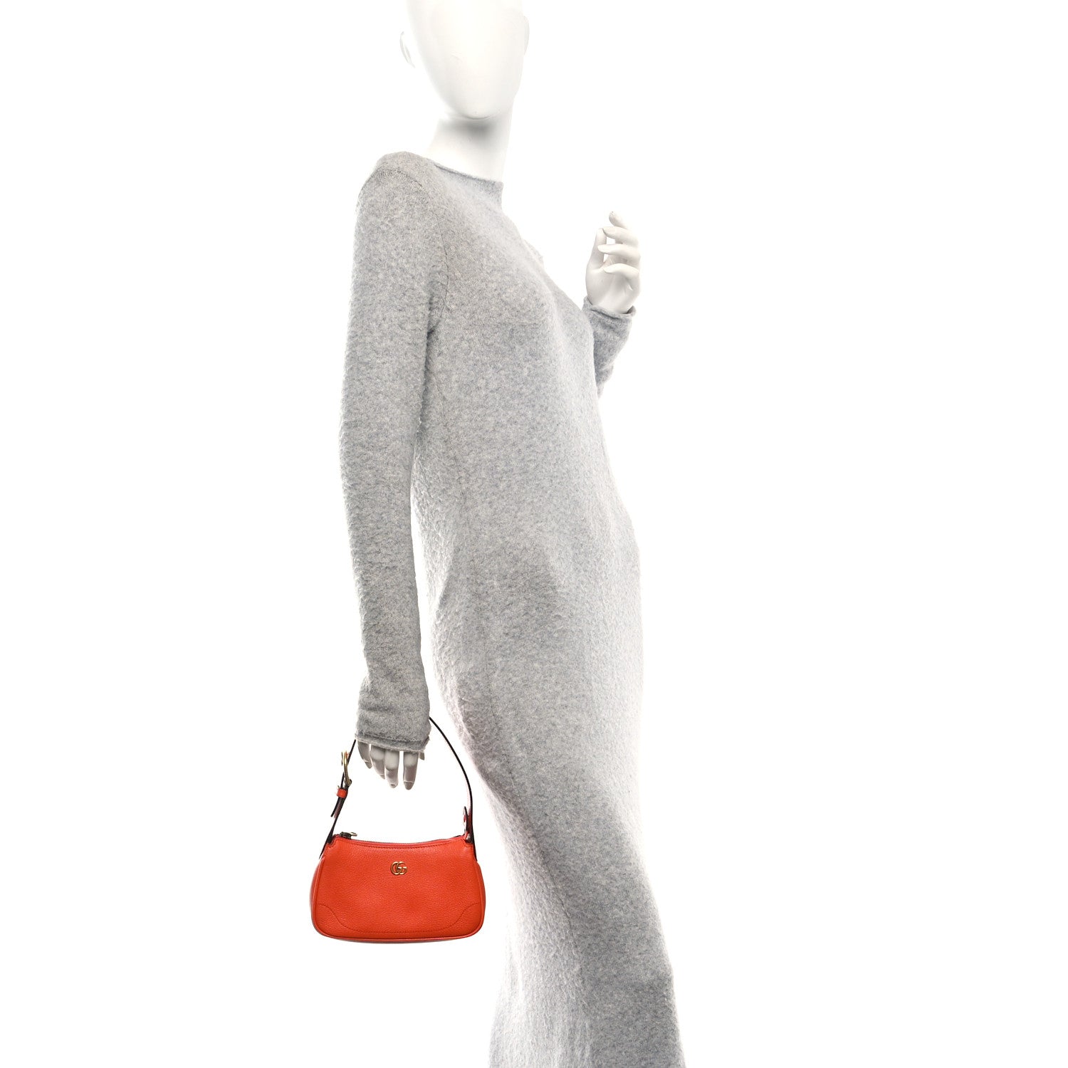 Goatskin Mini Aphrodite Shoulder Bag Orange