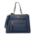Vitello Century Opaco F is Fendi Bi-Color Small Runaway Satchel Blue Black