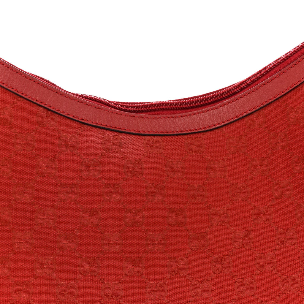 Monogram Half Moon Hobo Red