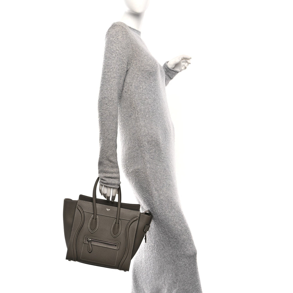 Drummed Calfskin Micro Luggage Souris