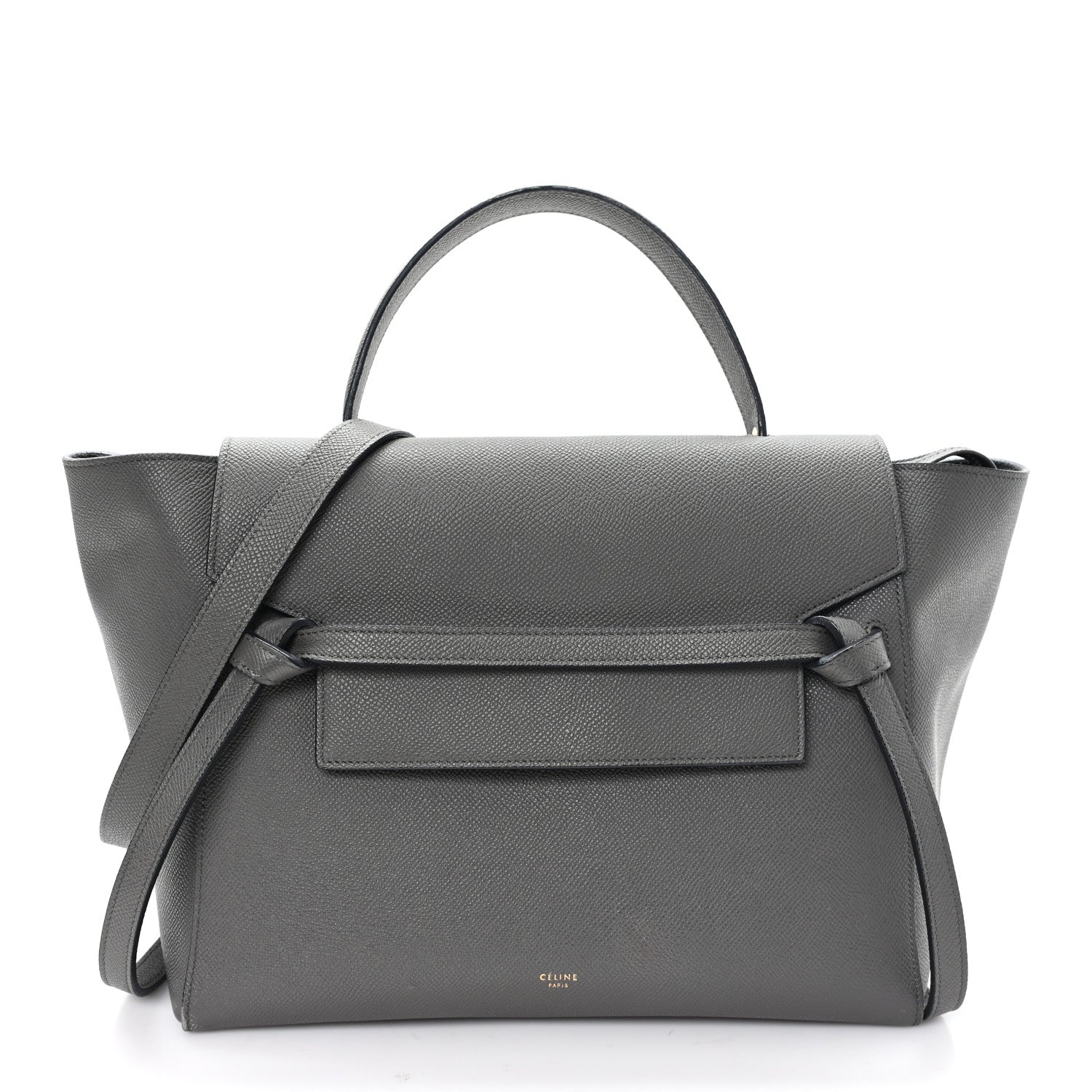 Grained Calfskin Mini Belt Bag Grey