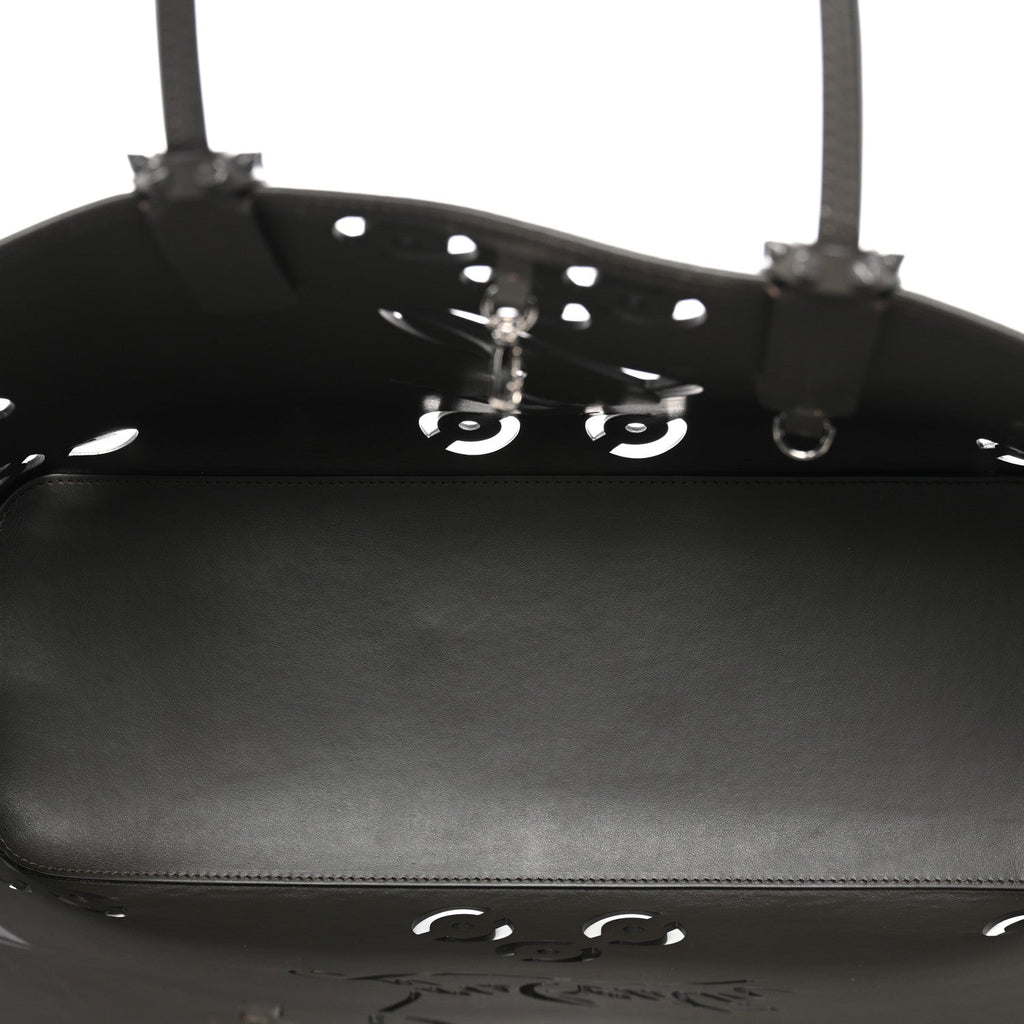 Calfskin Paris CL Logo Perforated Cabata Tote Rocket