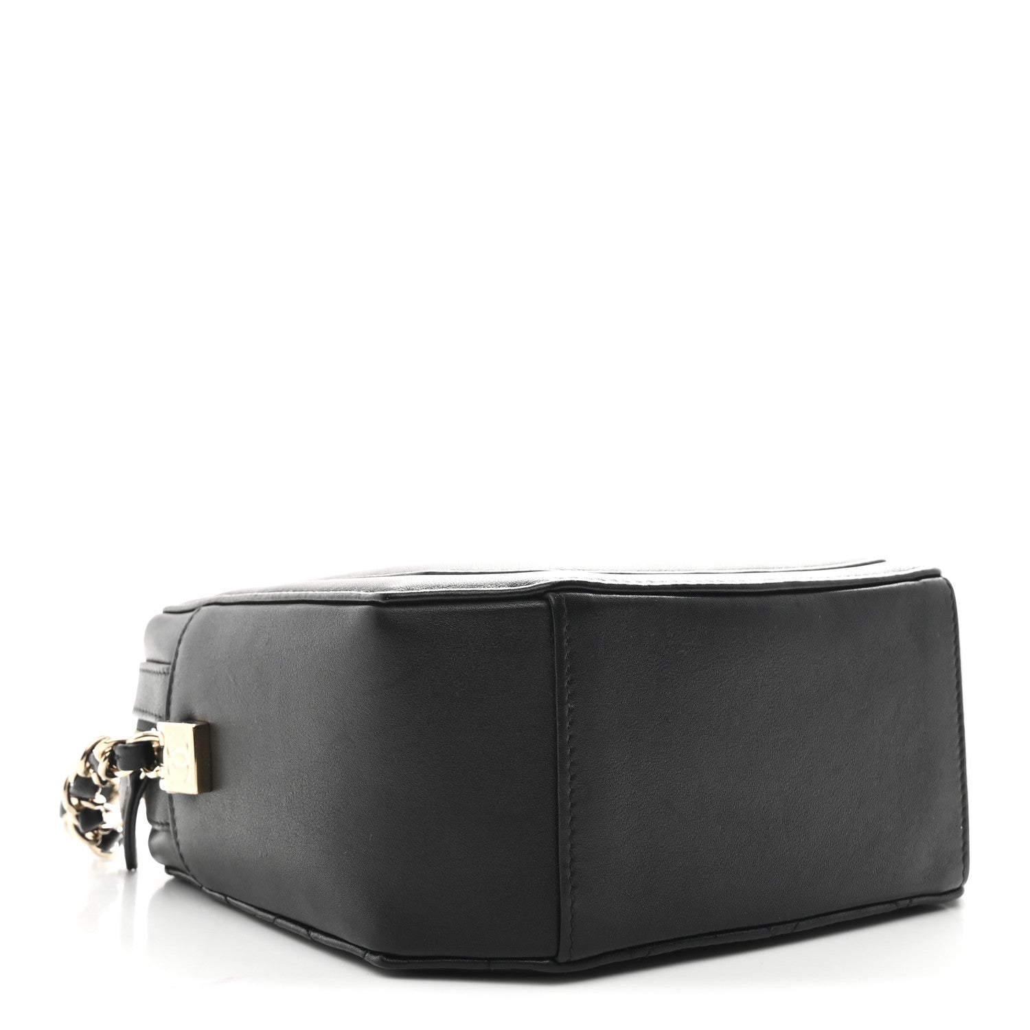 Calfskin CC Clock Camera Case Black