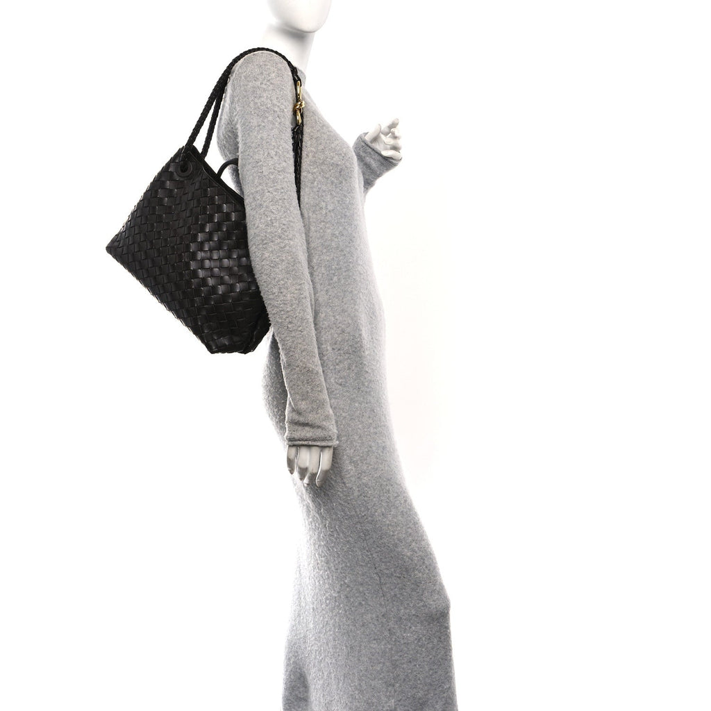 Nappa Intrecciato Medium Andiamo Shoulder Bag Fondant