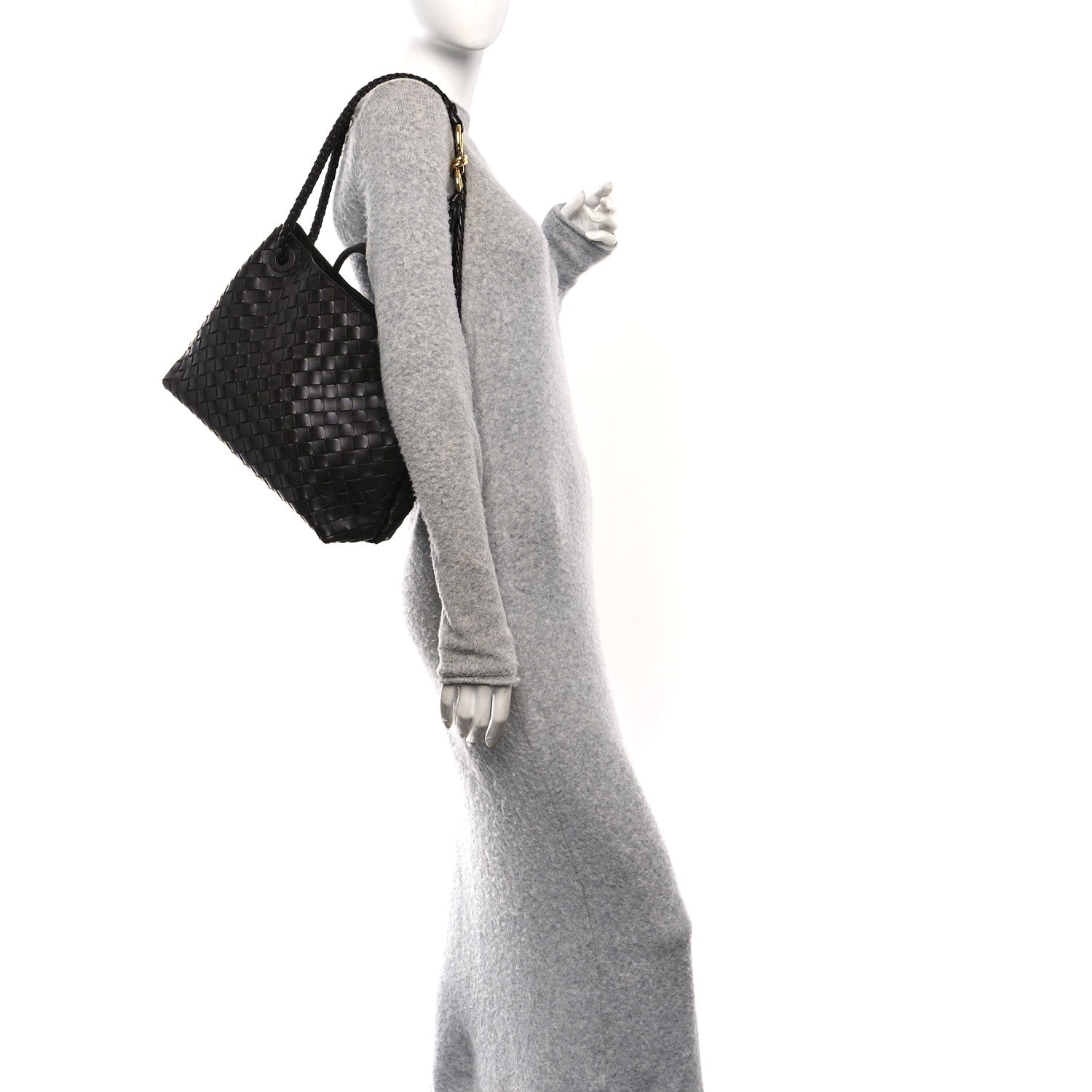 Nappa Intrecciato Medium Andiamo Shoulder Bag Fondant
