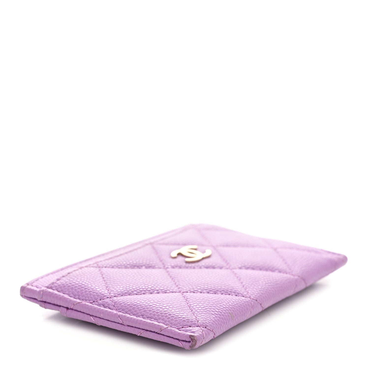 Caviar Quilted  Holder Purple