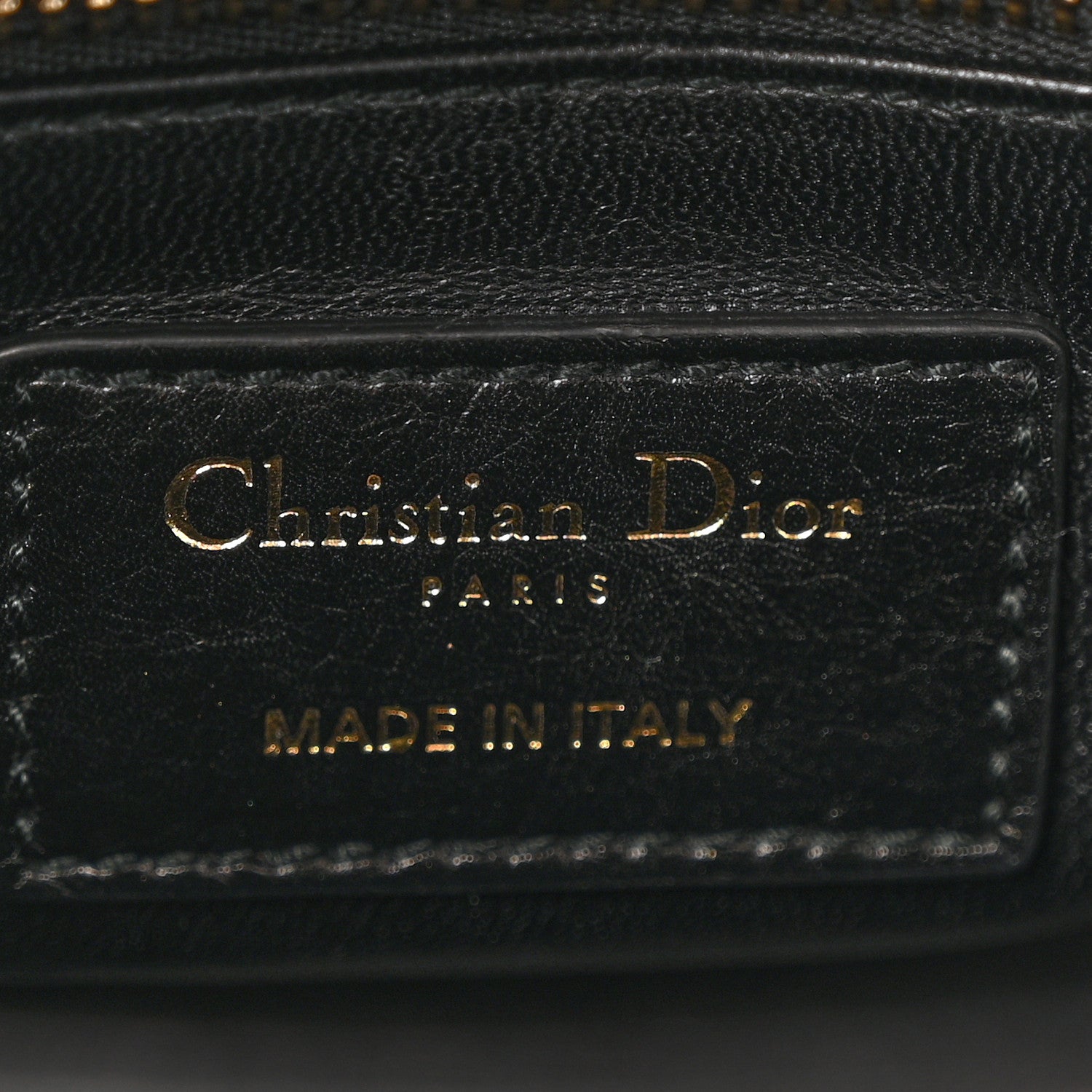 Calfskin Beaded Mini Lady Dior Black