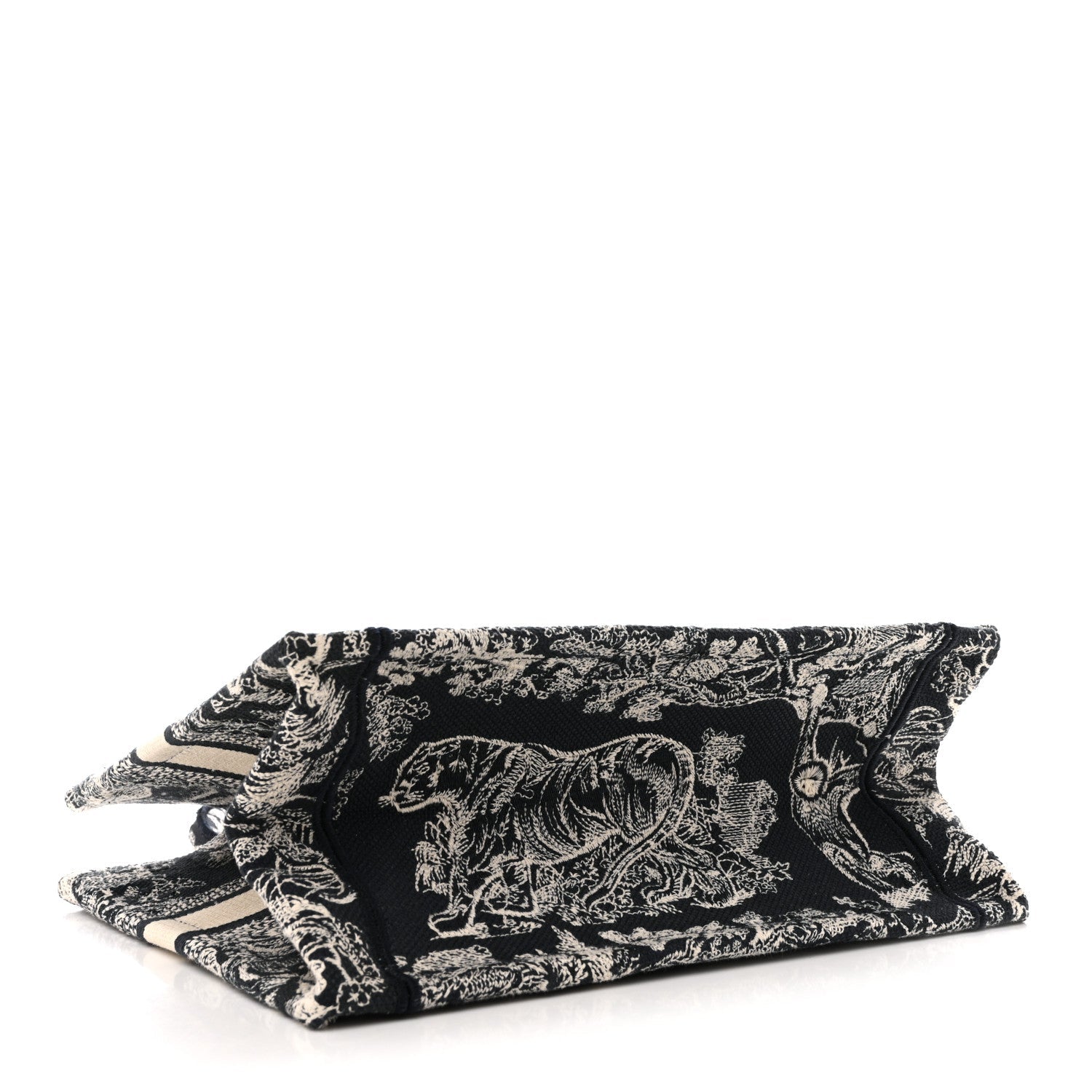 Canvas Embroidered Small Dioriviera Toile De Jouy Book Tote Blue