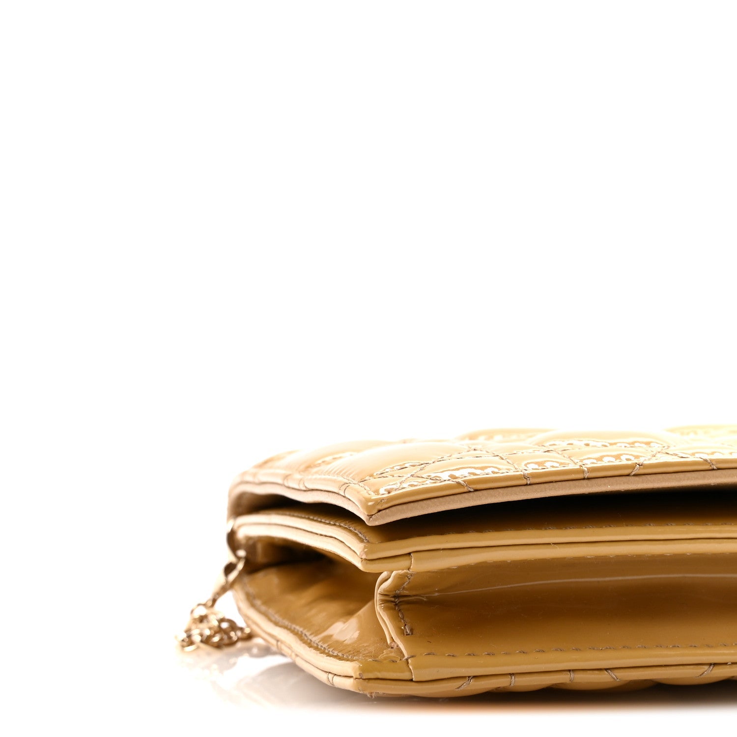 Patent Cannage Lady Dior Convertible Clutch Beige