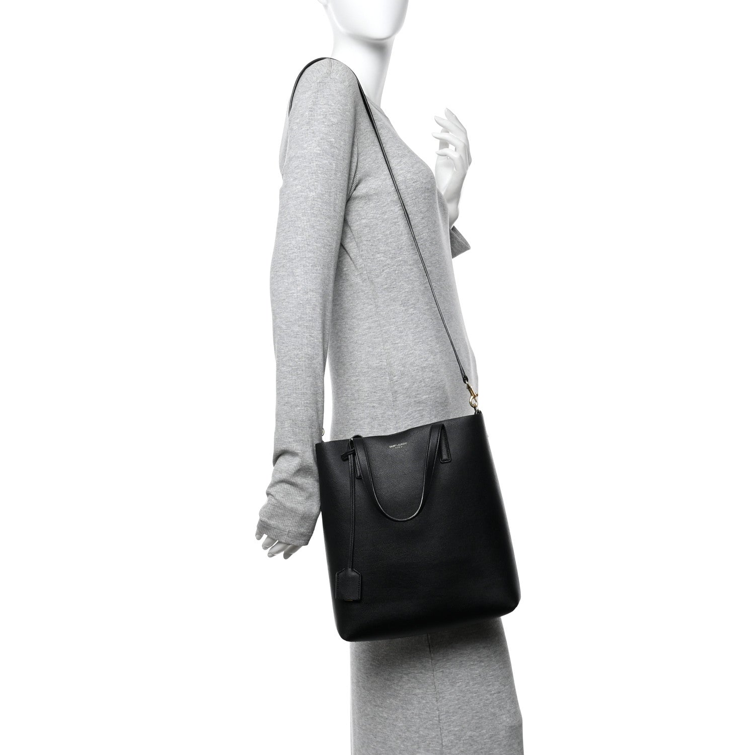 Calfskin Toy Shopping Tote Black