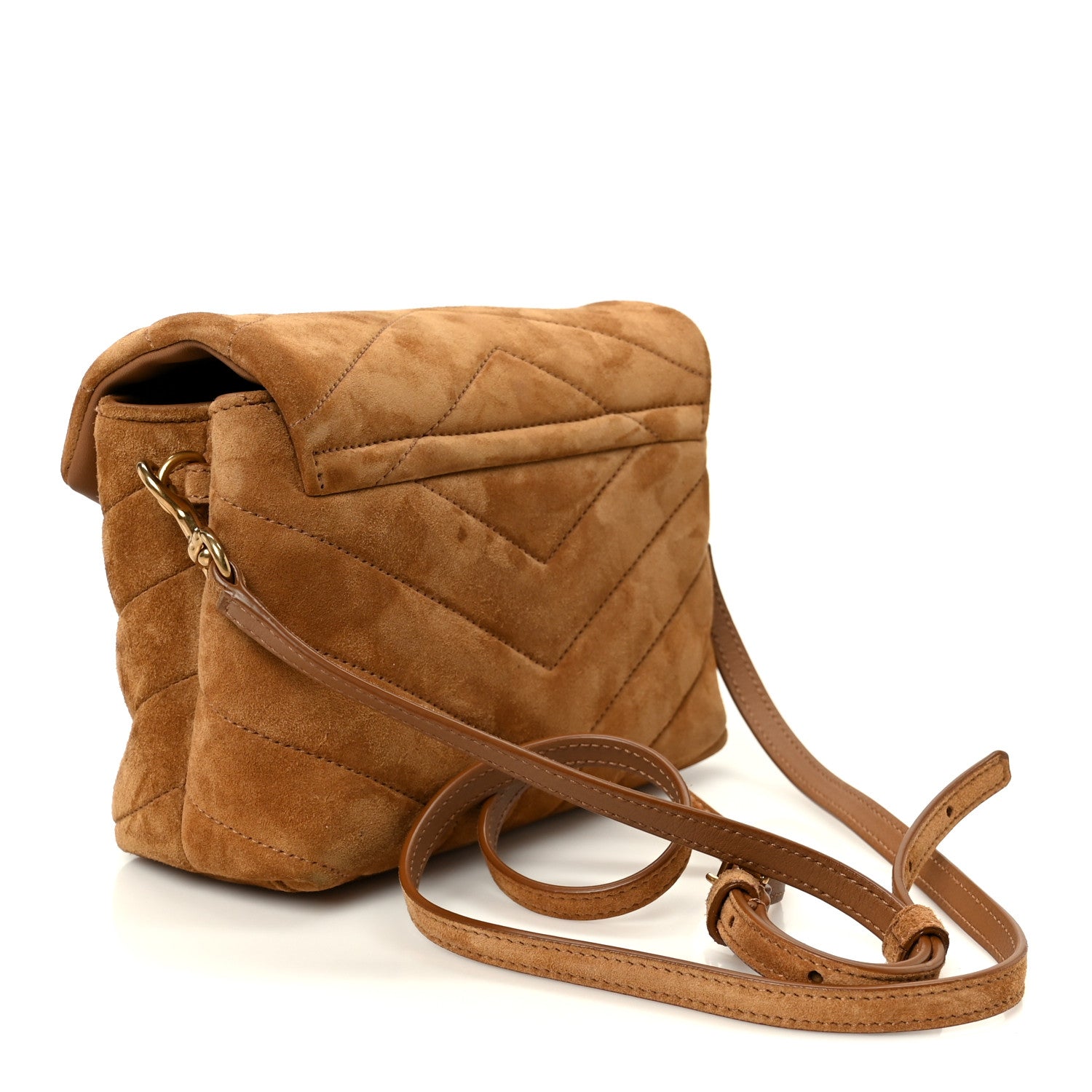 Suede Toy Loulou Shoulder Bag Cinnamon