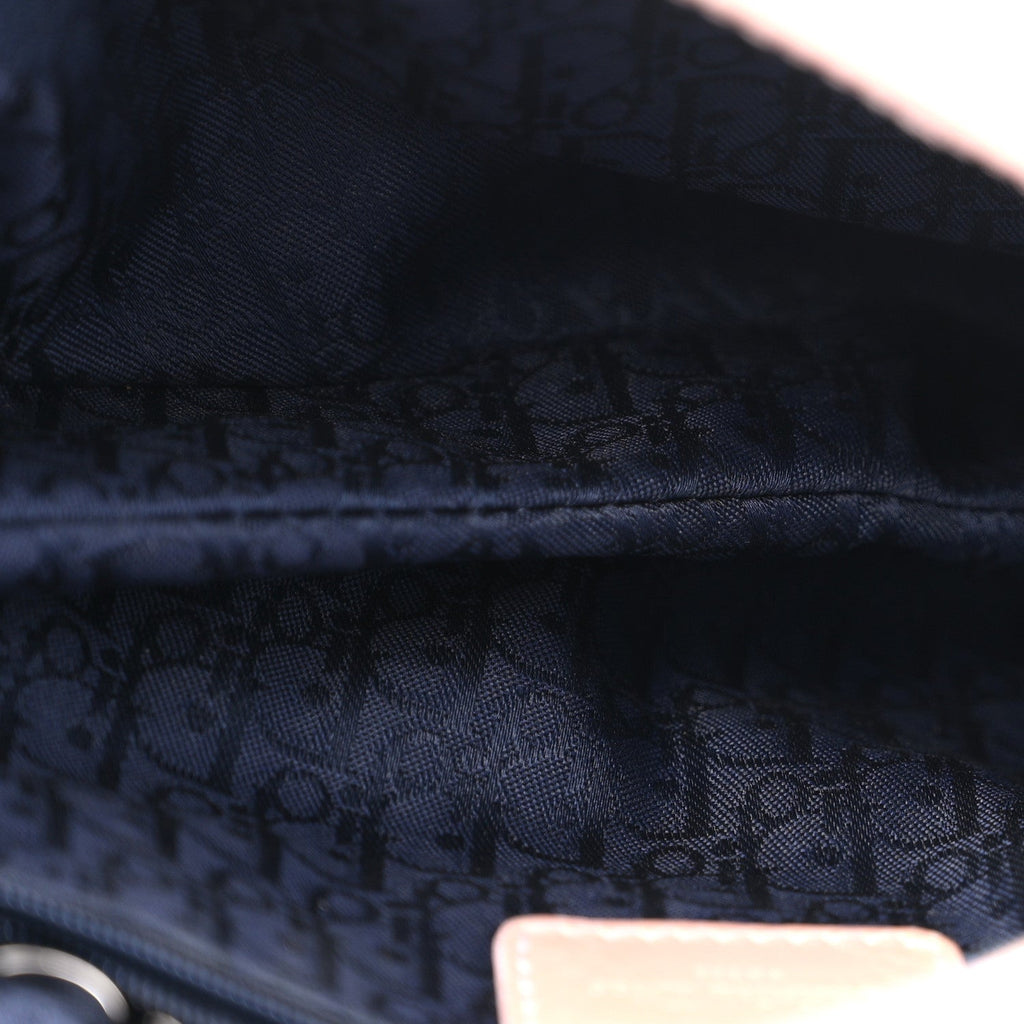 Patent Denim Jeans Saddle Bag Blue Pink