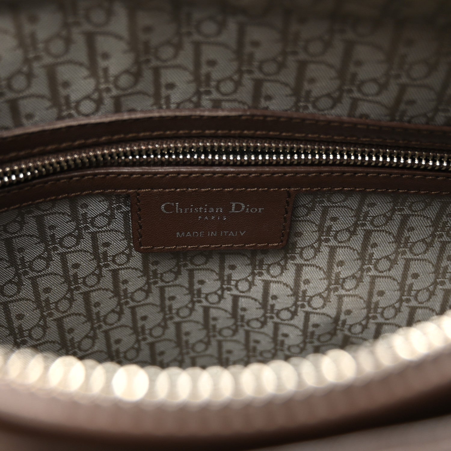 Lambskin Cannage Large Lady Dior Brown