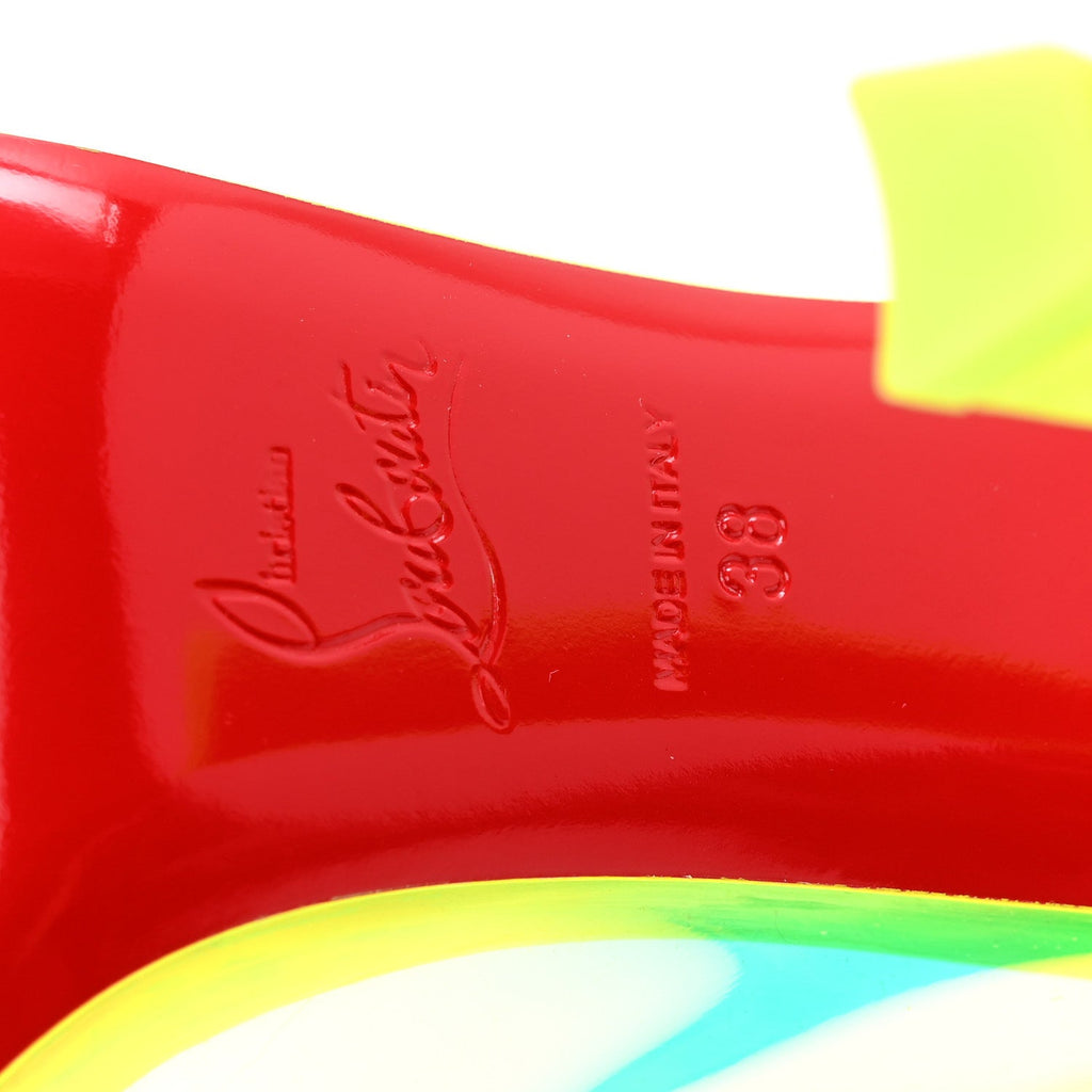 Patent Perle Debout Condorapik 100 Pumps 38 Fluo Yellow