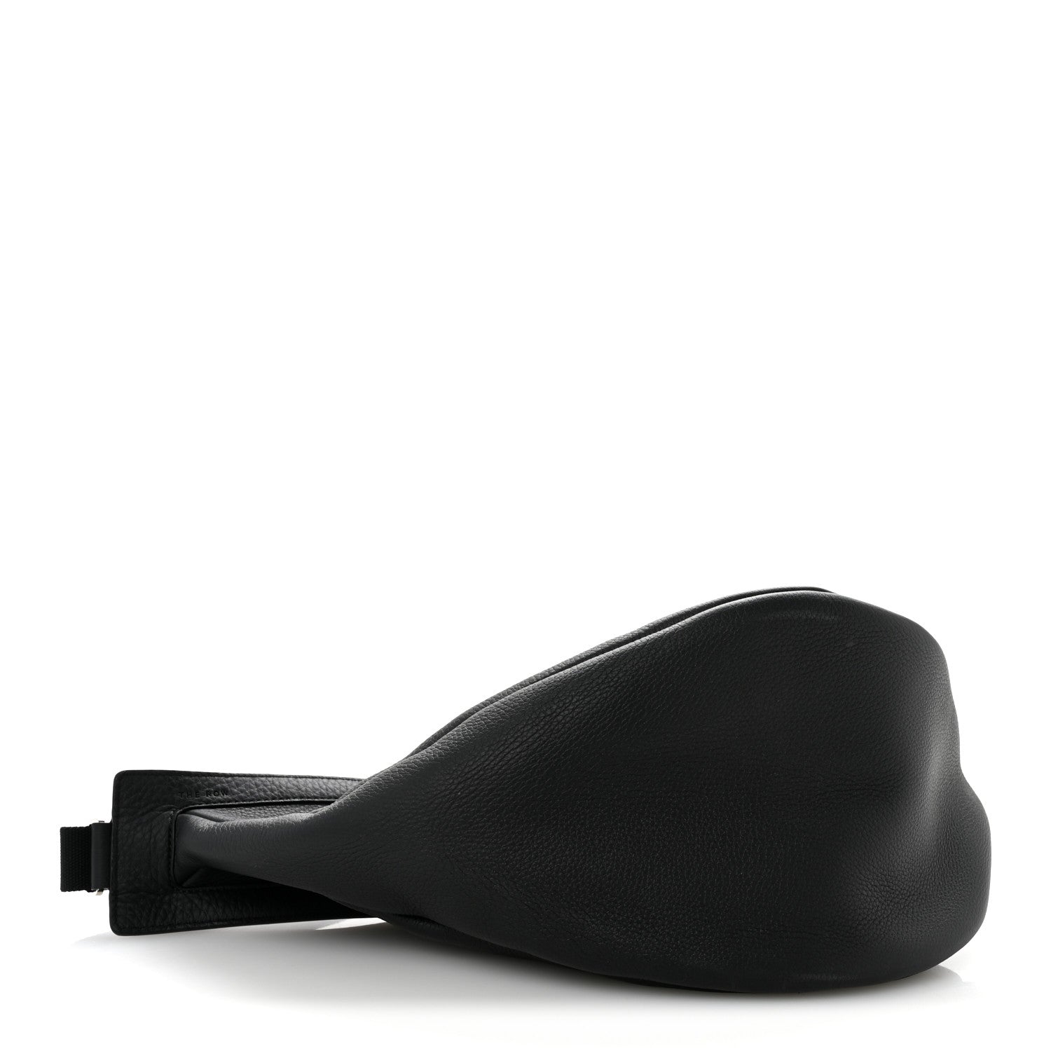 Grained Calfskin Large Slouchy Banana Bag Black