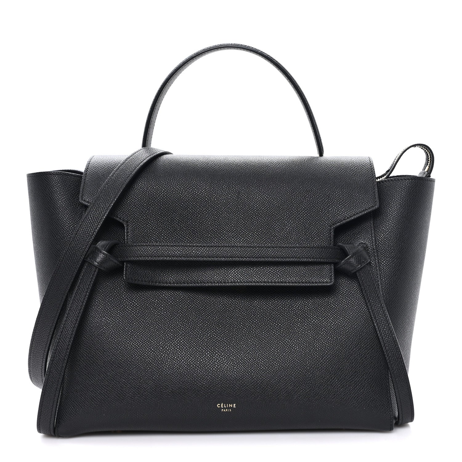Grained Calfskin Mini Belt Bag Black