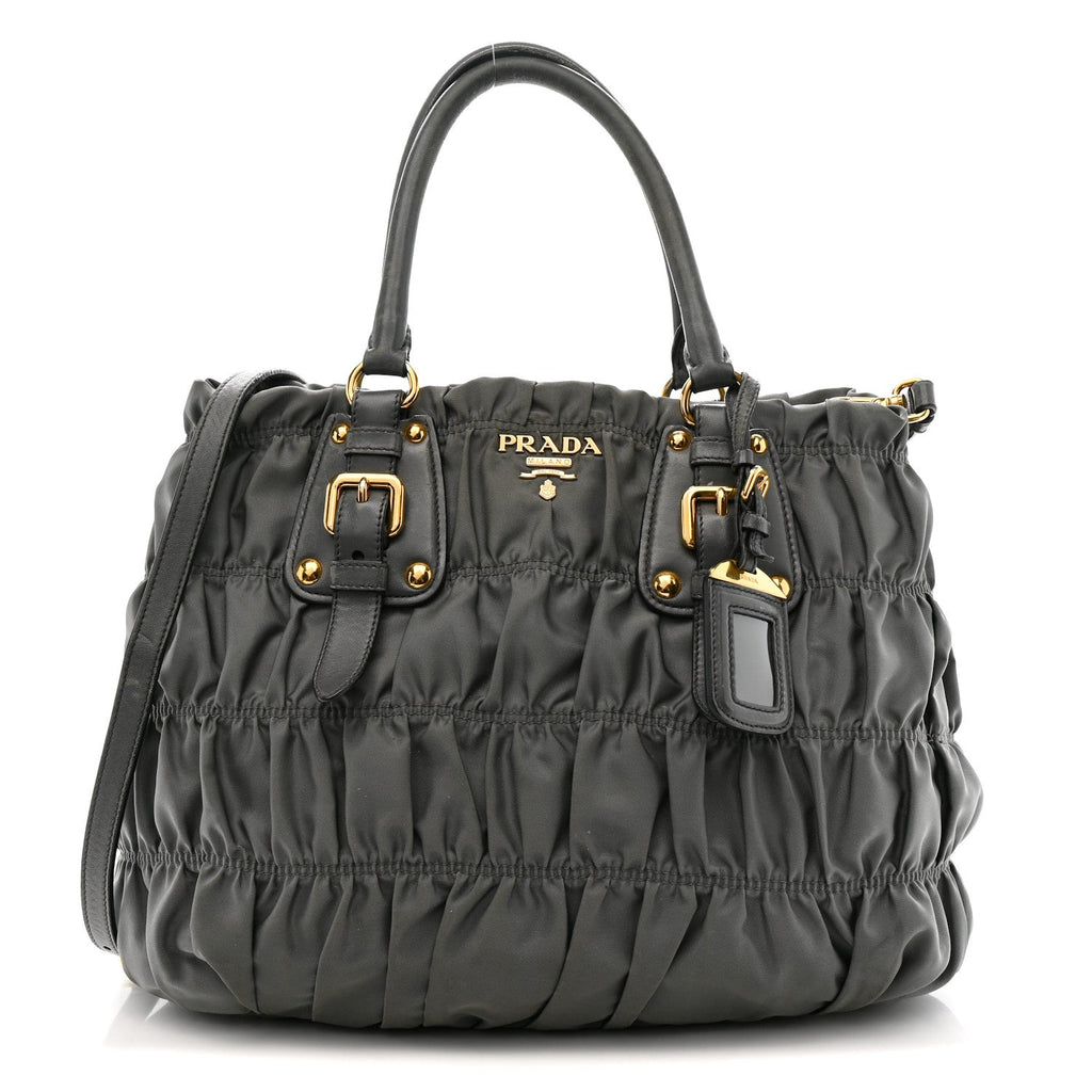 Tessuto Nylon Gaufre Tote Ardesia