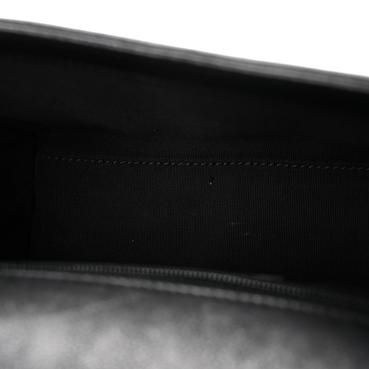 Grained Calfskin Quilted Small Label Click Flap Bag Black