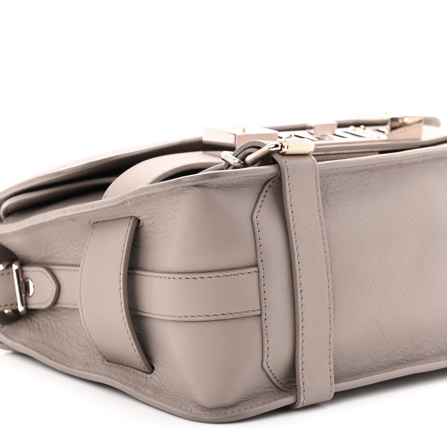 Smooth Calfskin PS11 Classic Shoulder Bag Mushroom