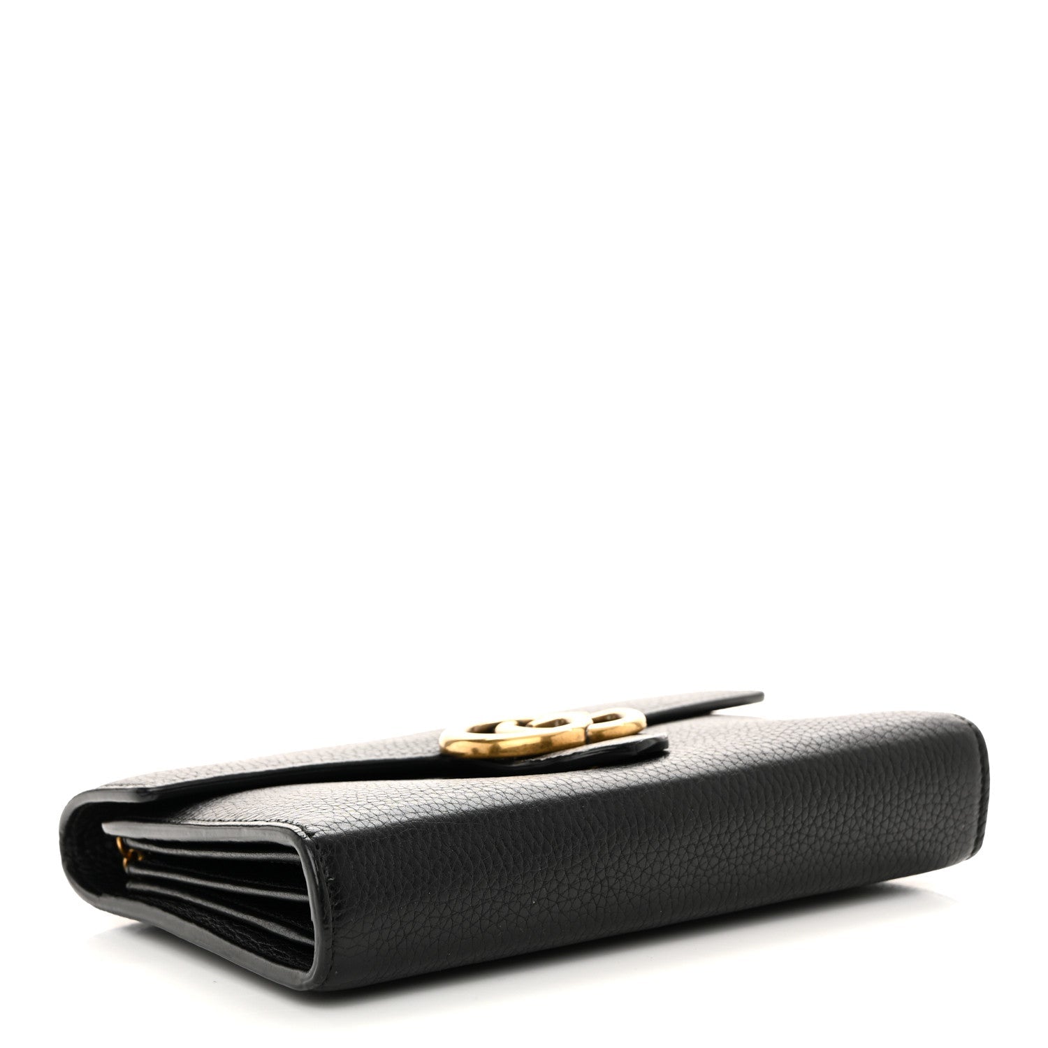 Calfskin GG Marmont Chain Wallet Black