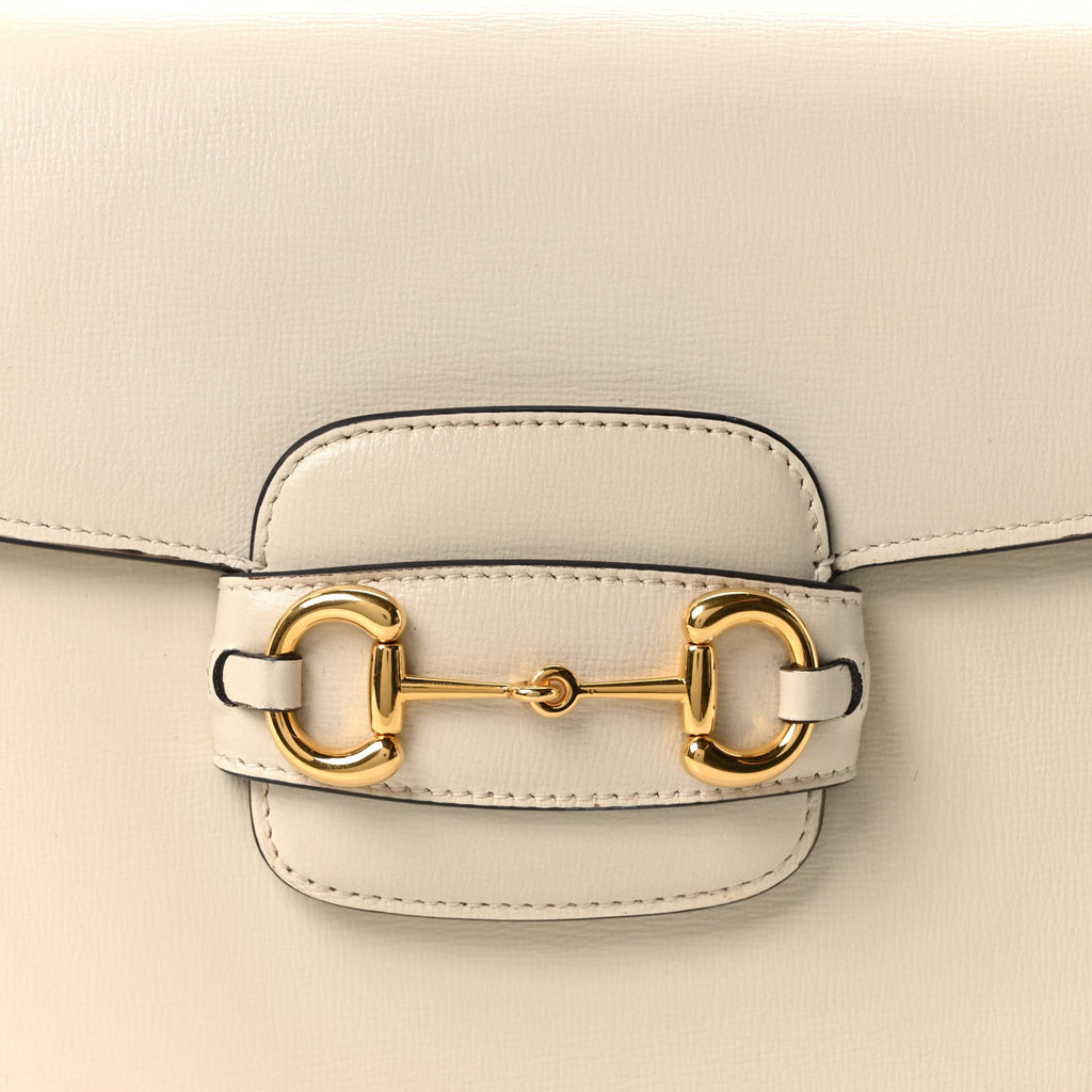 Azalea Calfskin Horsebit 1955 Shoulder Bag Mystic White
