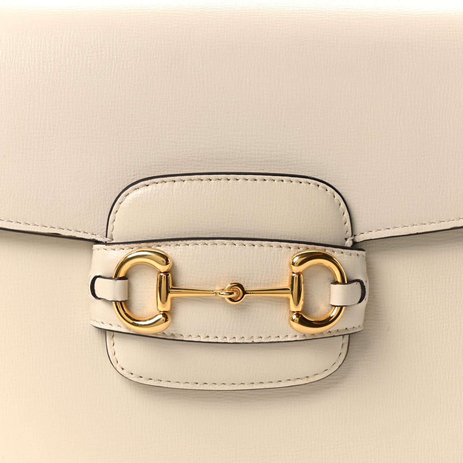 Azalea Calfskin Horsebit 1955 Shoulder Bag Mystic White